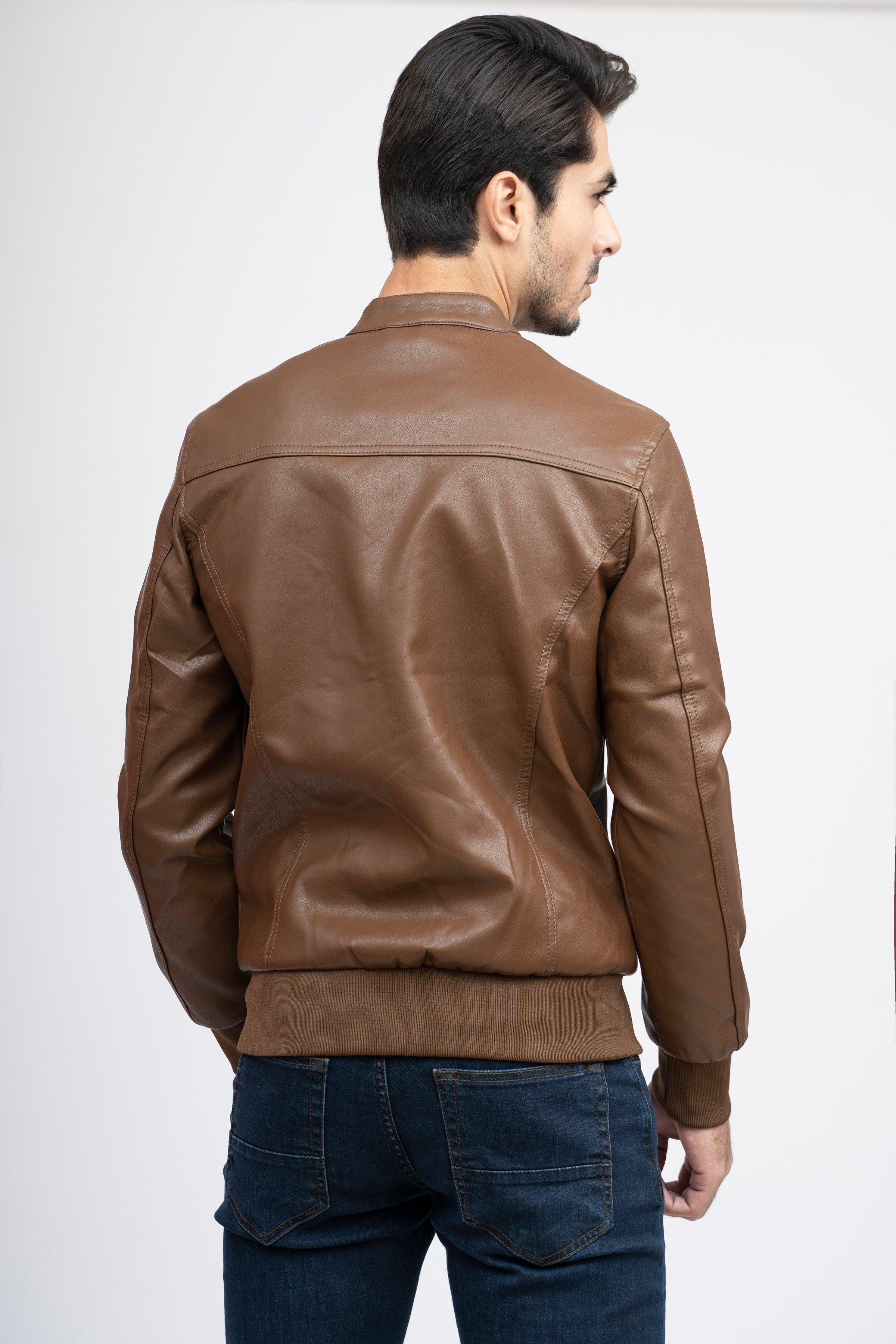 PU BAN JACKET F/S COFFEE BROWN - Image 4