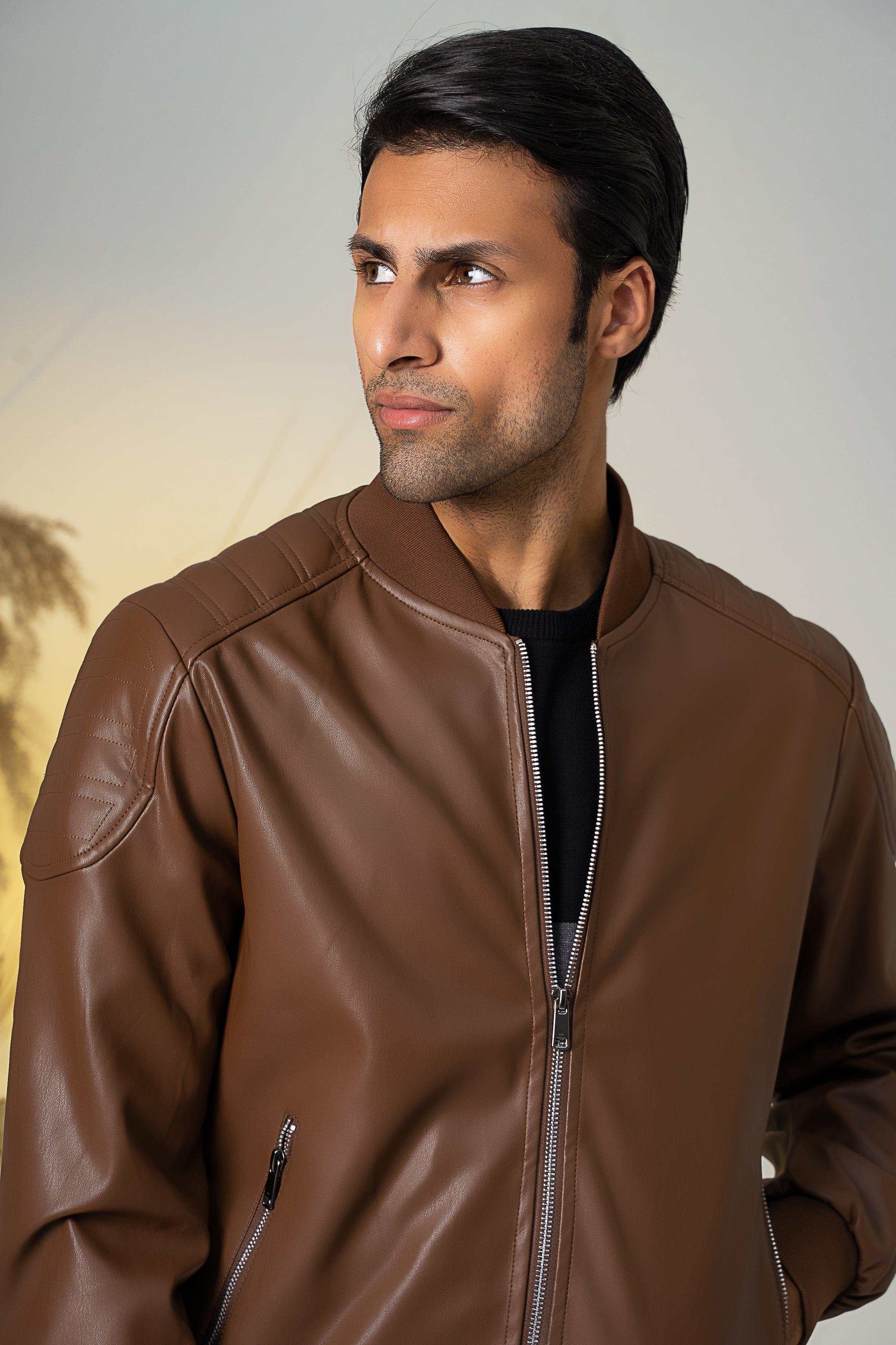 PU BOWSER JACKET COFFEE - Image 4