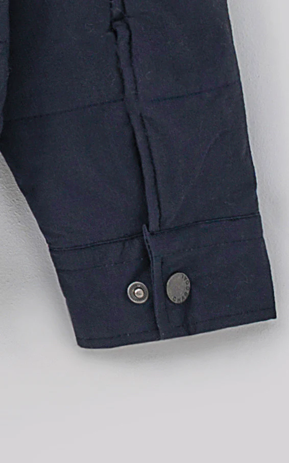 QUILTED FUR COLLAR JACKET NAVY - Image 3