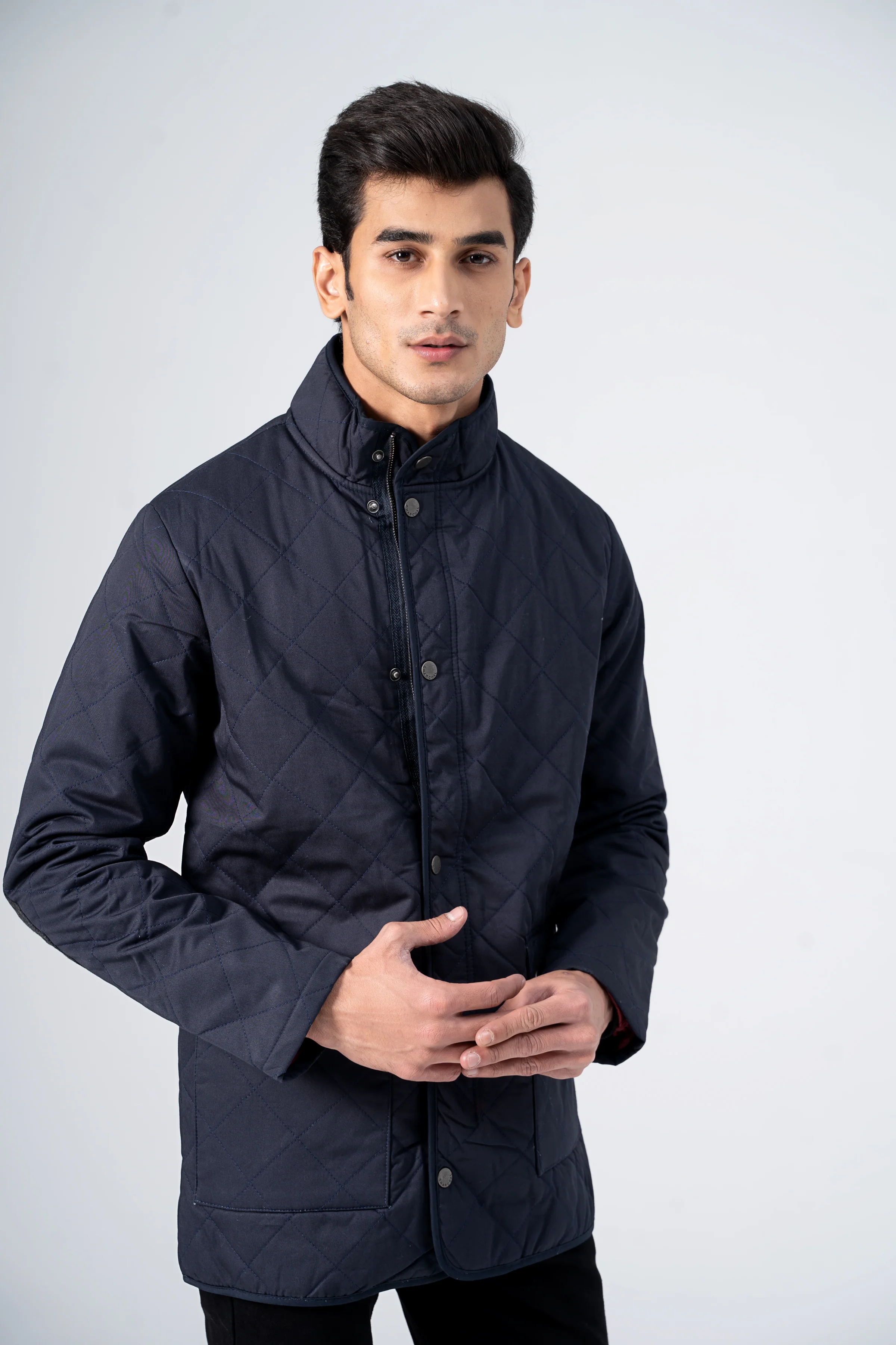 Quilted wadded Jacket Navy - Image 2