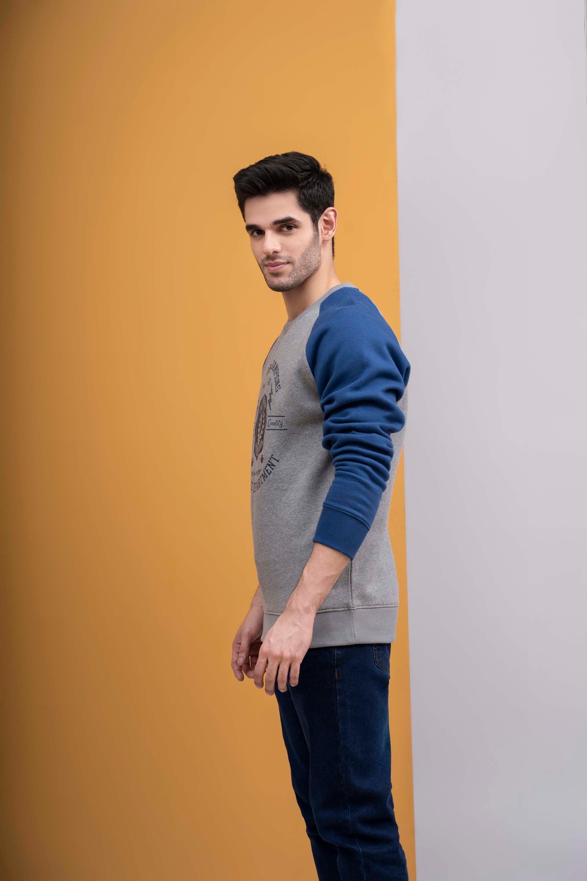 RAGLAN SLEEVES GREY BLUE - Image 3