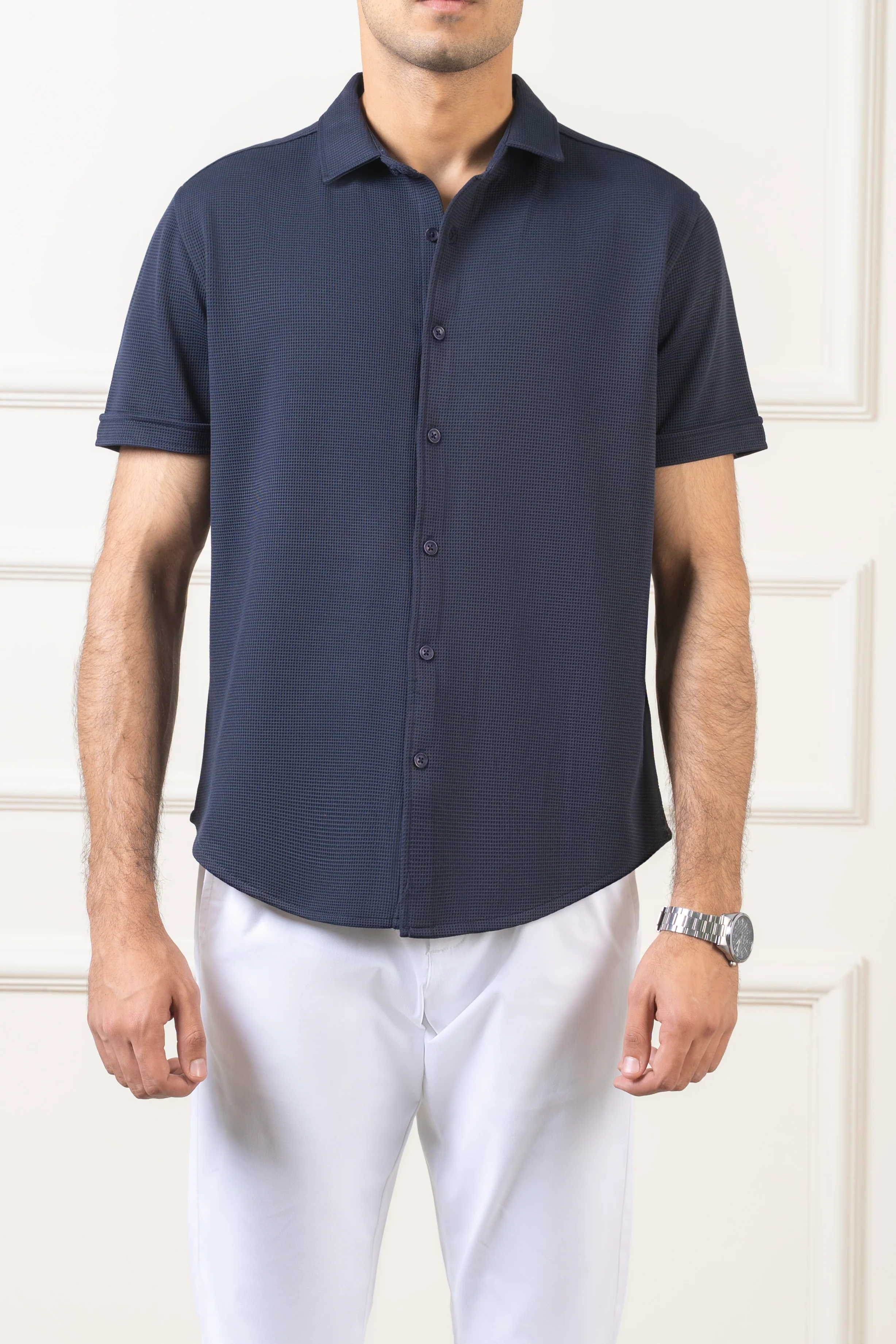 CASUAL SHIRT REGULAR COLLAR NAVY - Image 2