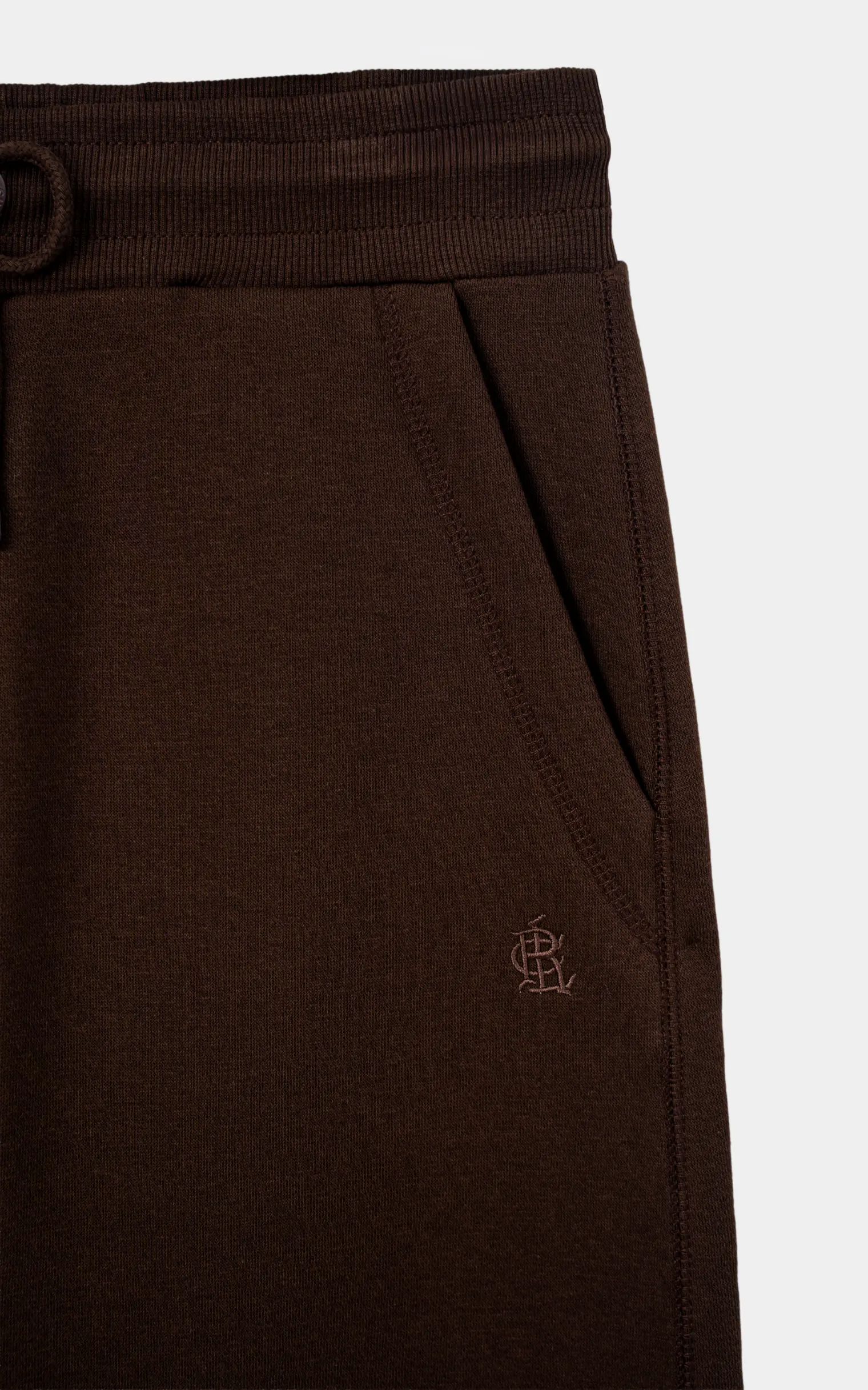 REGULAR FIT FLEECE JOGGER TROUSER BROWN - Image 2