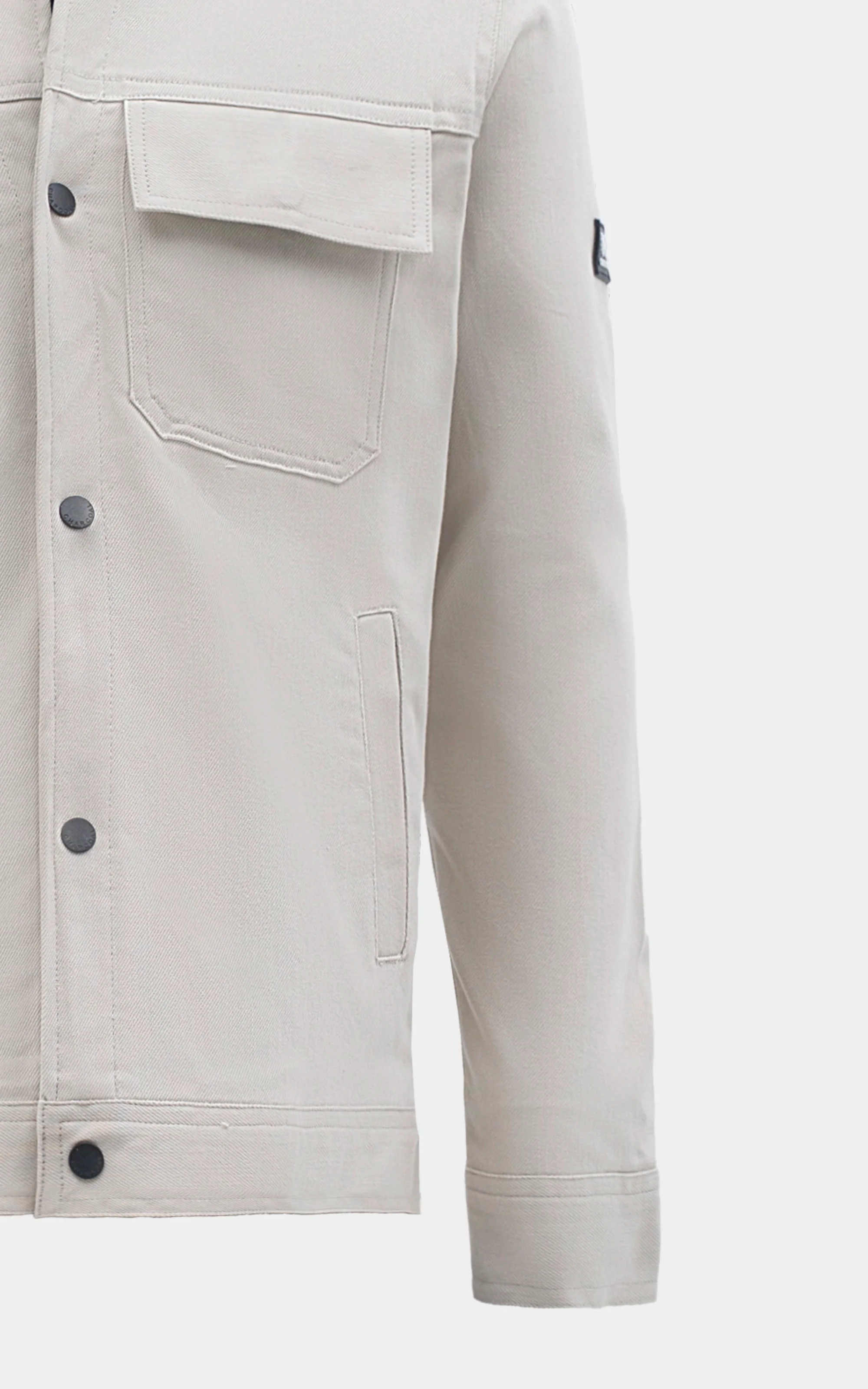 REGULAR FIT FULLSLEEVE CAUSAL JACKET BEIGE - Image 3
