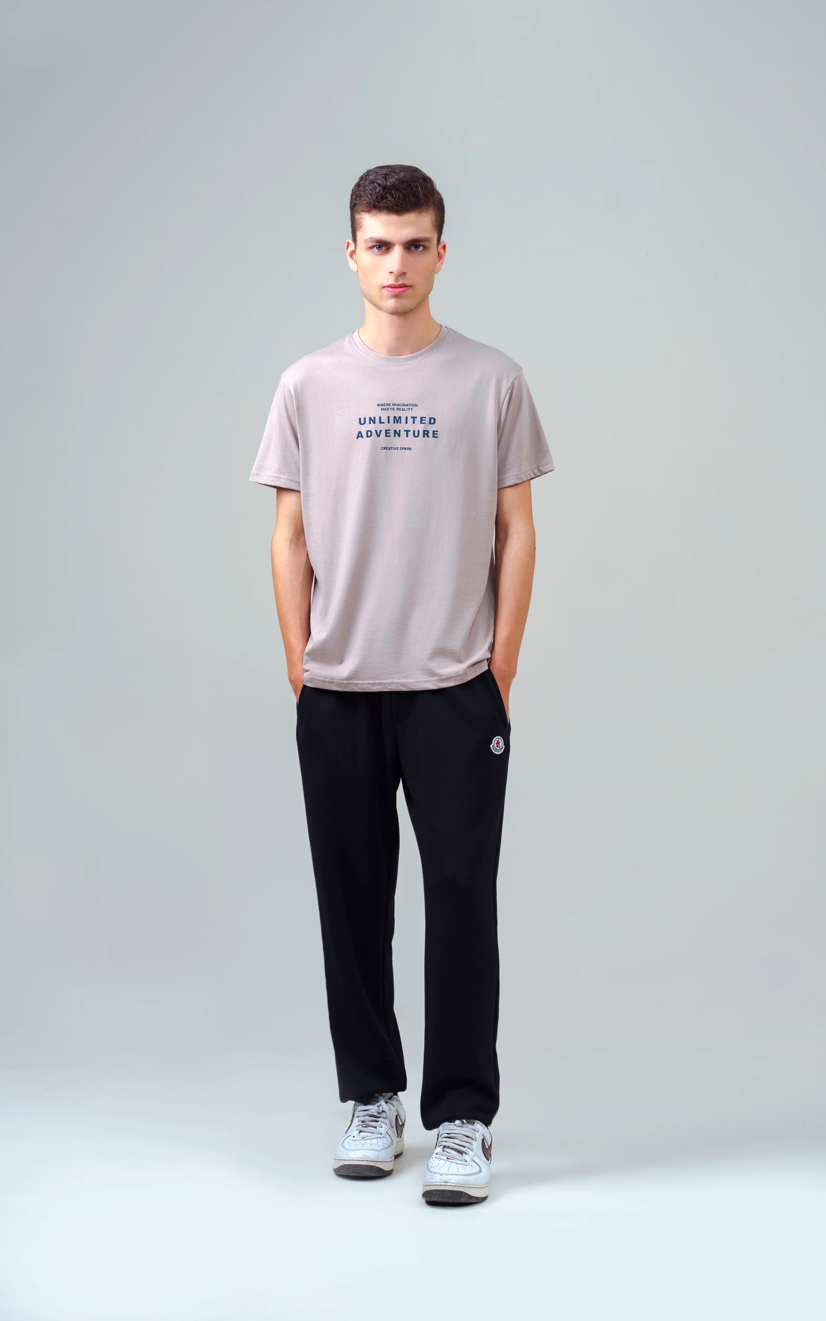 REGULAR FIT GRAPHIC T-SHIRT KHAKI