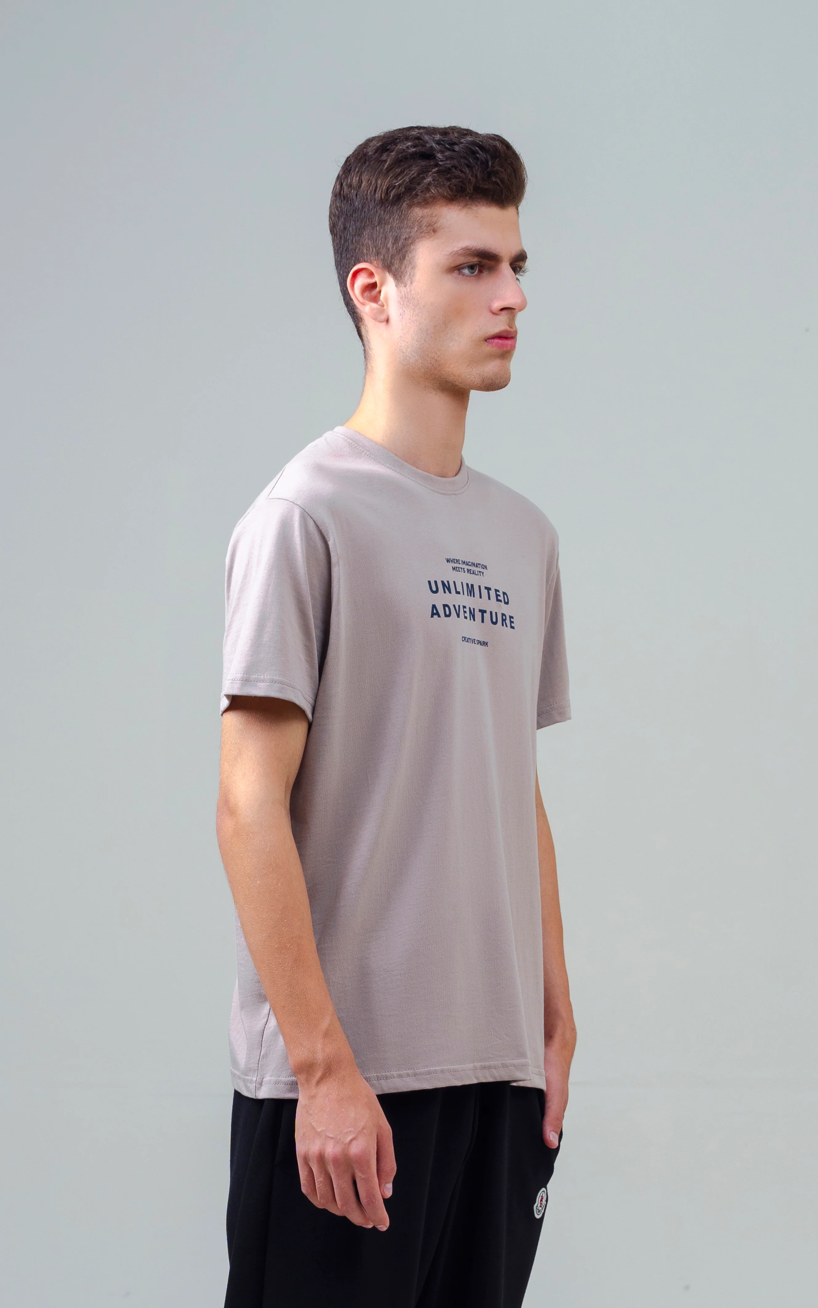 REGULAR FIT GRAPHIC T-SHIRT KHAKI - Image 7