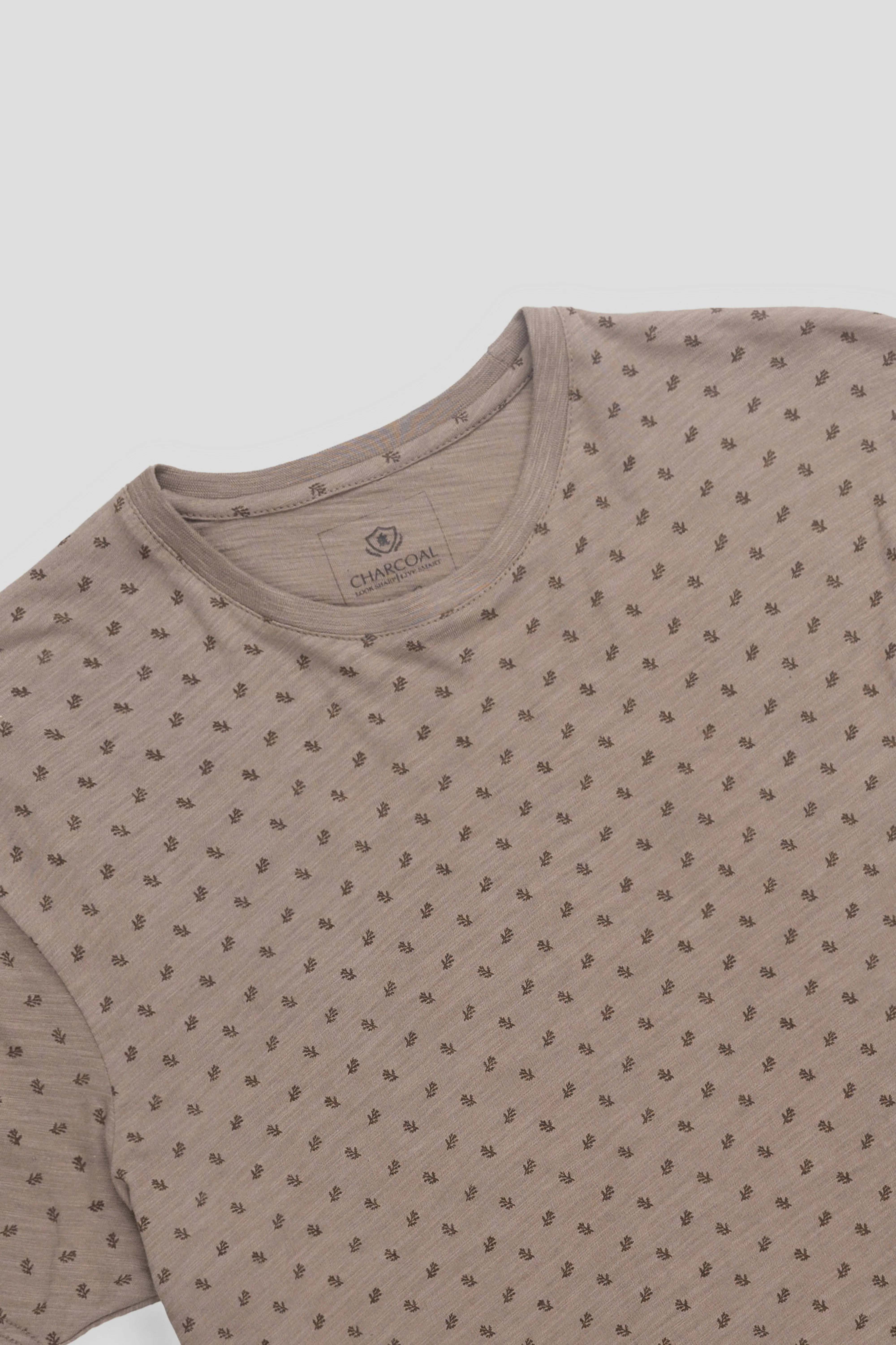 REGULAR FIT PRINTED T SHIRT KHAKI - Image 2