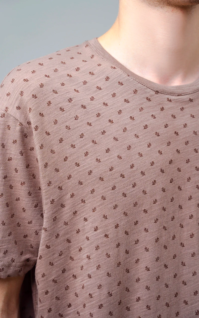 REGULAR FIT PRINTED T SHIRT KHAKI - Image 3