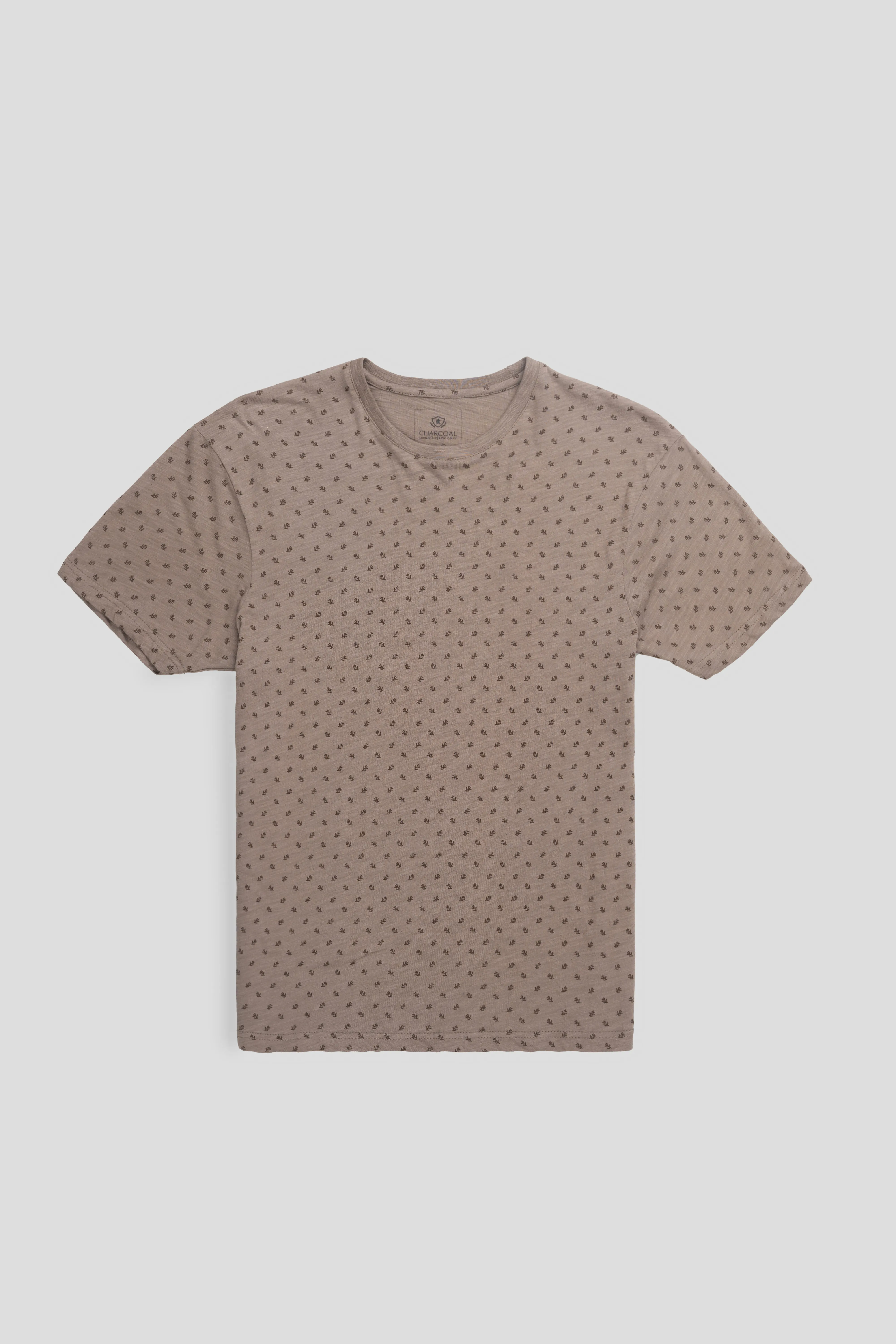 REGULAR FIT PRINTED T SHIRT KHAKI - Image 4