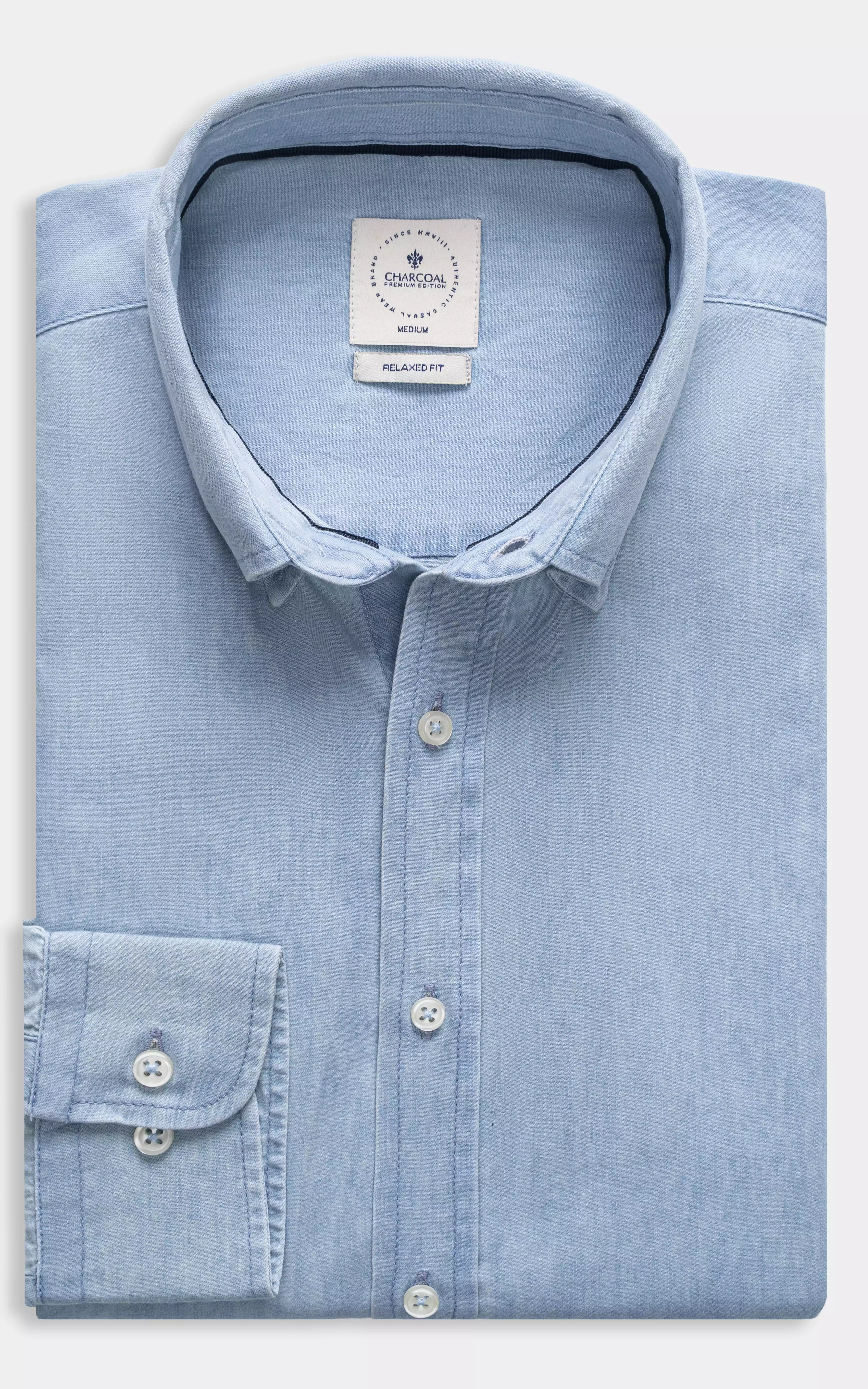 RELAXED FIT DENIM SHIRT SKY BLUE