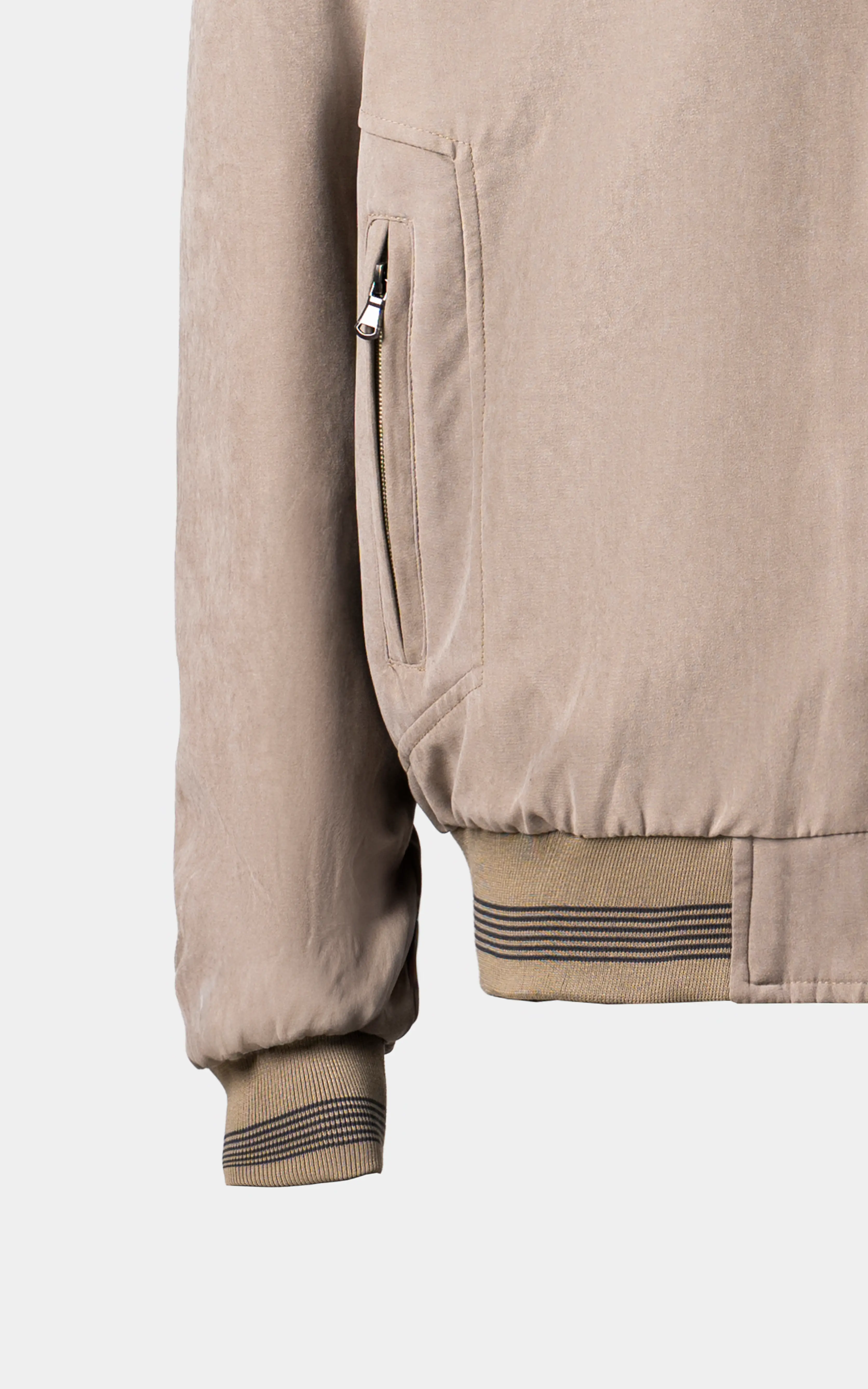 Reversible Bomber Jacket Light olive charcoal grey - Image 5