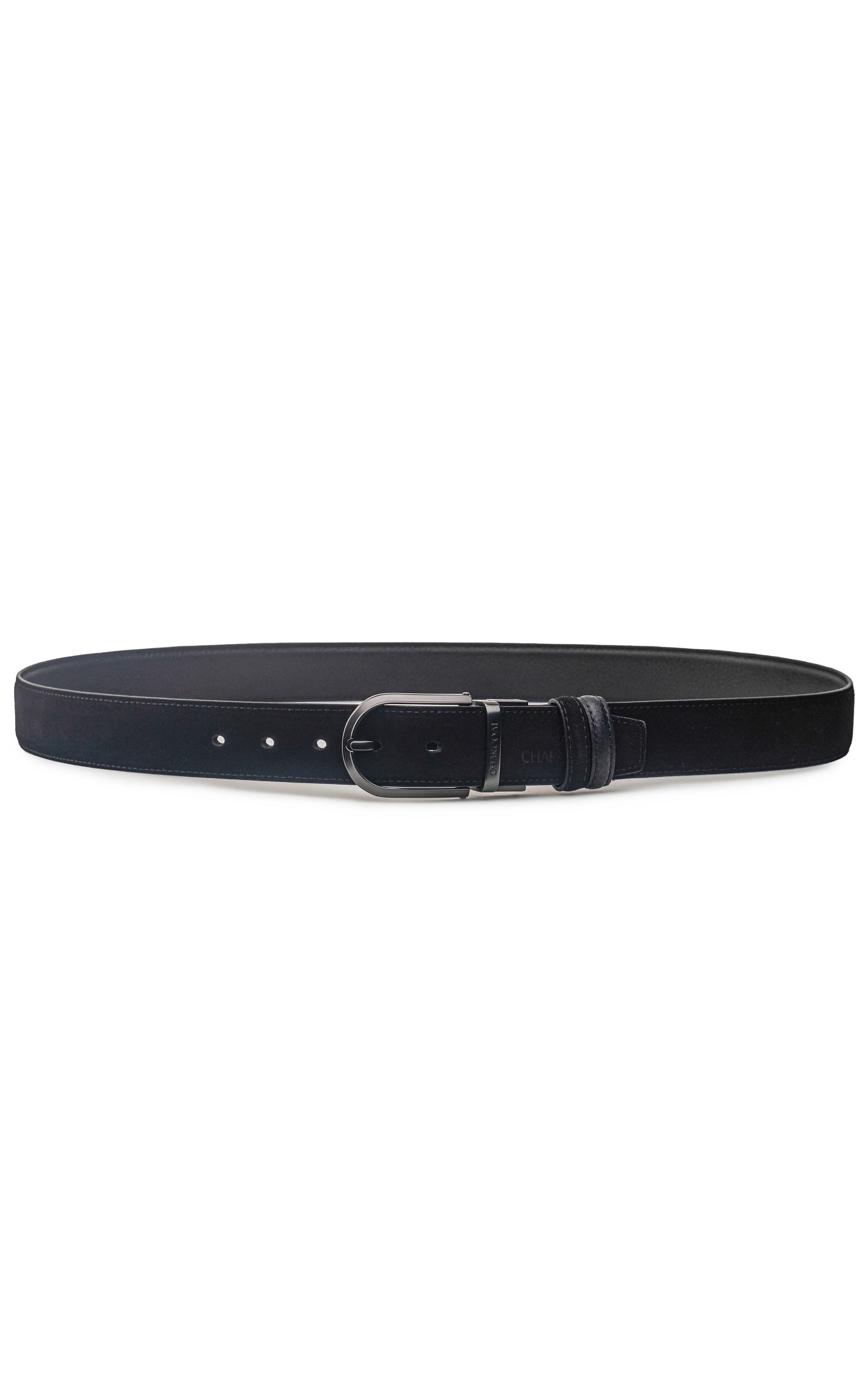 Suede Leather Reversible Belt Black - Image 3