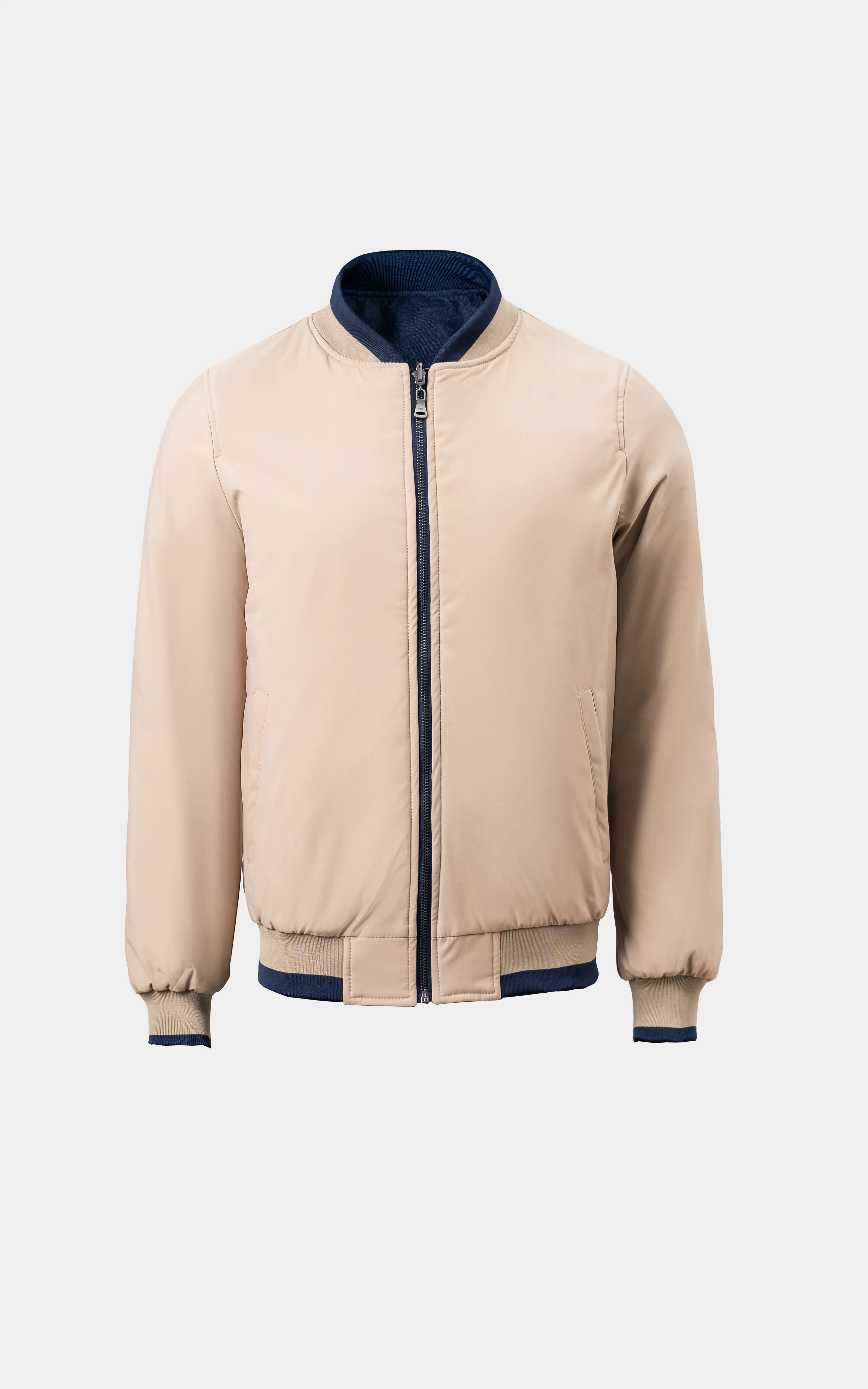 REVERSIBLE BOMBER JACKET BLUE BROWN - Image 3