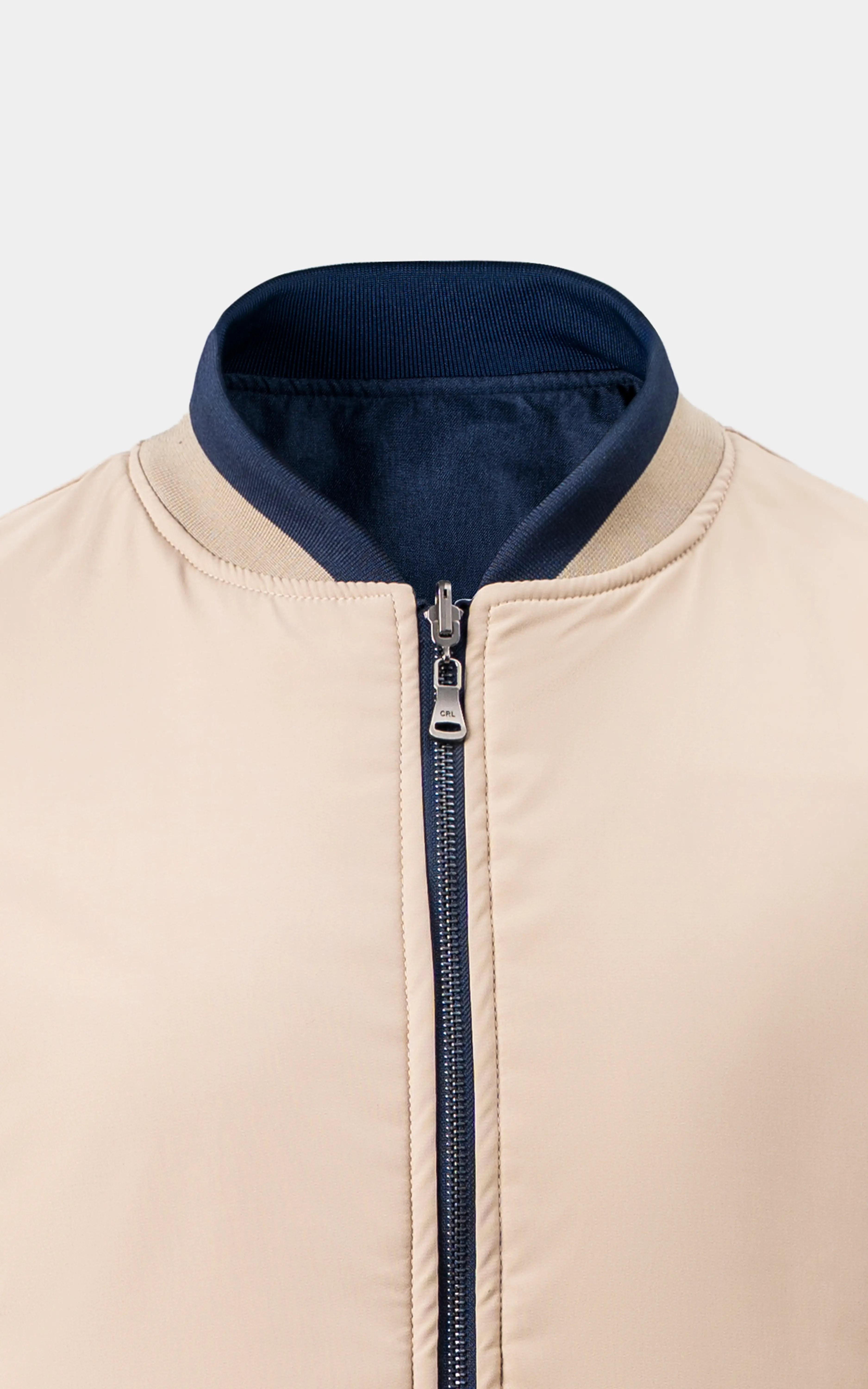 REVERSIBLE BOMBER JACKET BLUE BROWN - Image 4