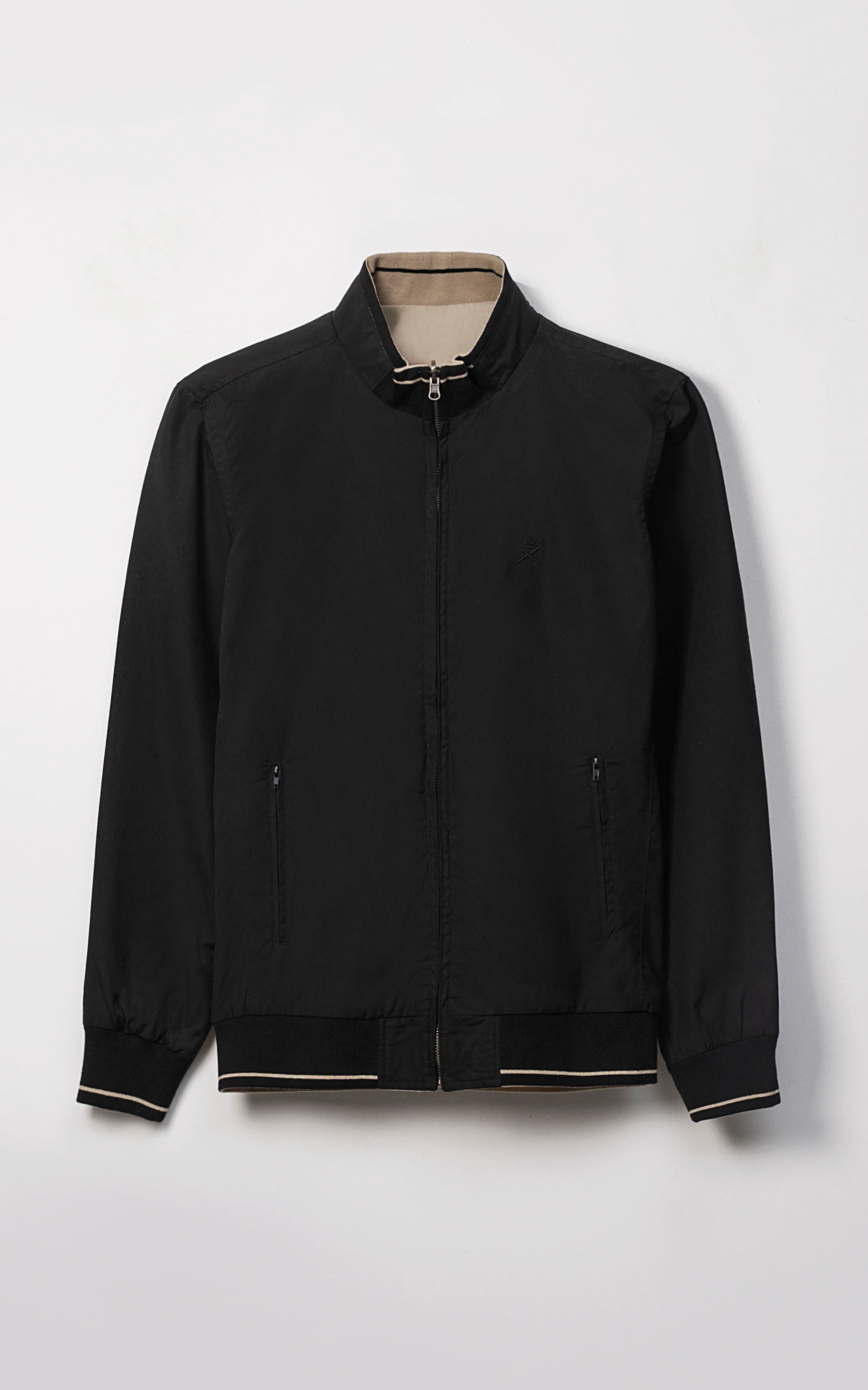 F/S REVERSIBLE JACKET BLACK KHAKI
