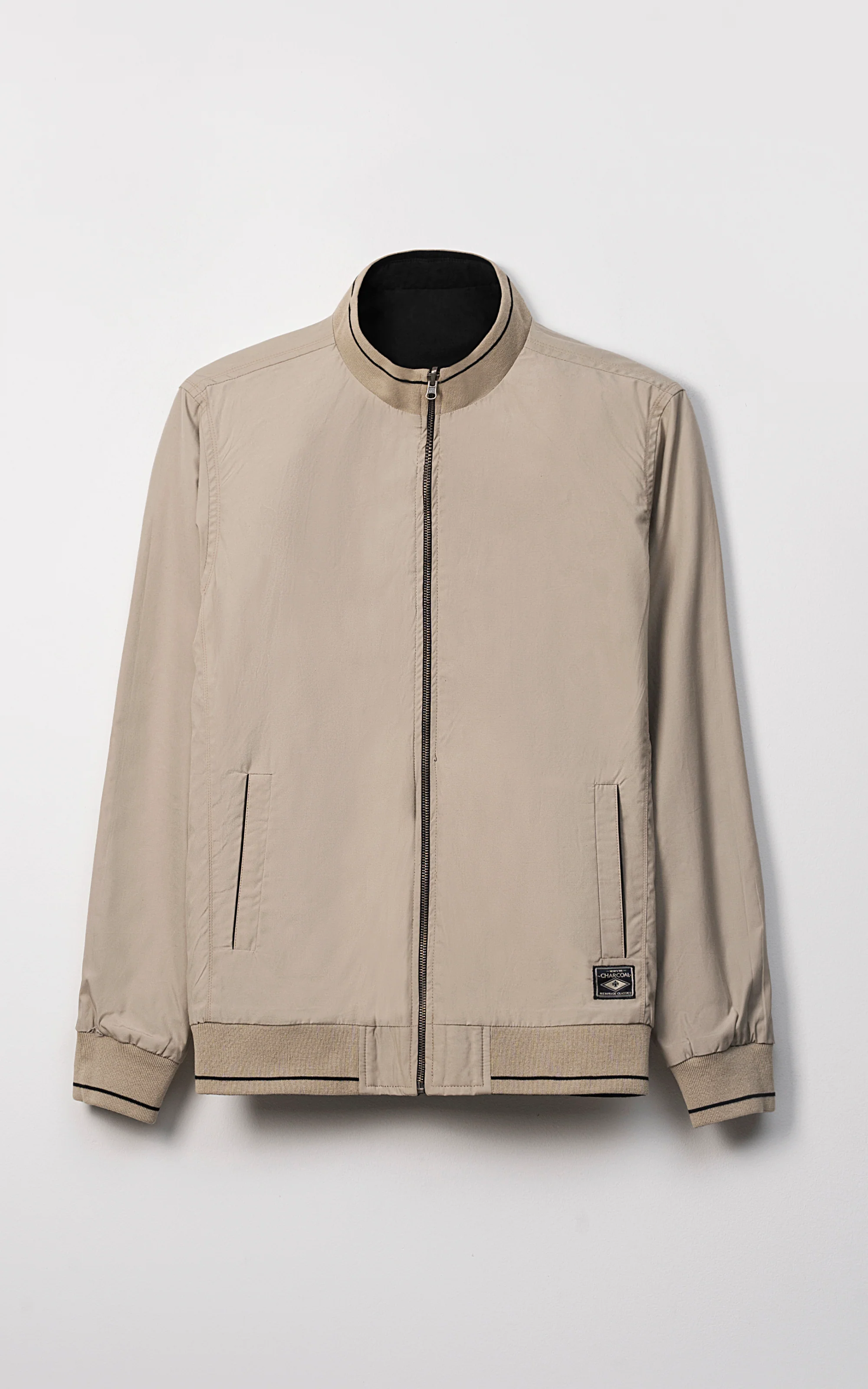 F/S REVERSIBLE JACKET BLACK KHAKI - Image 4