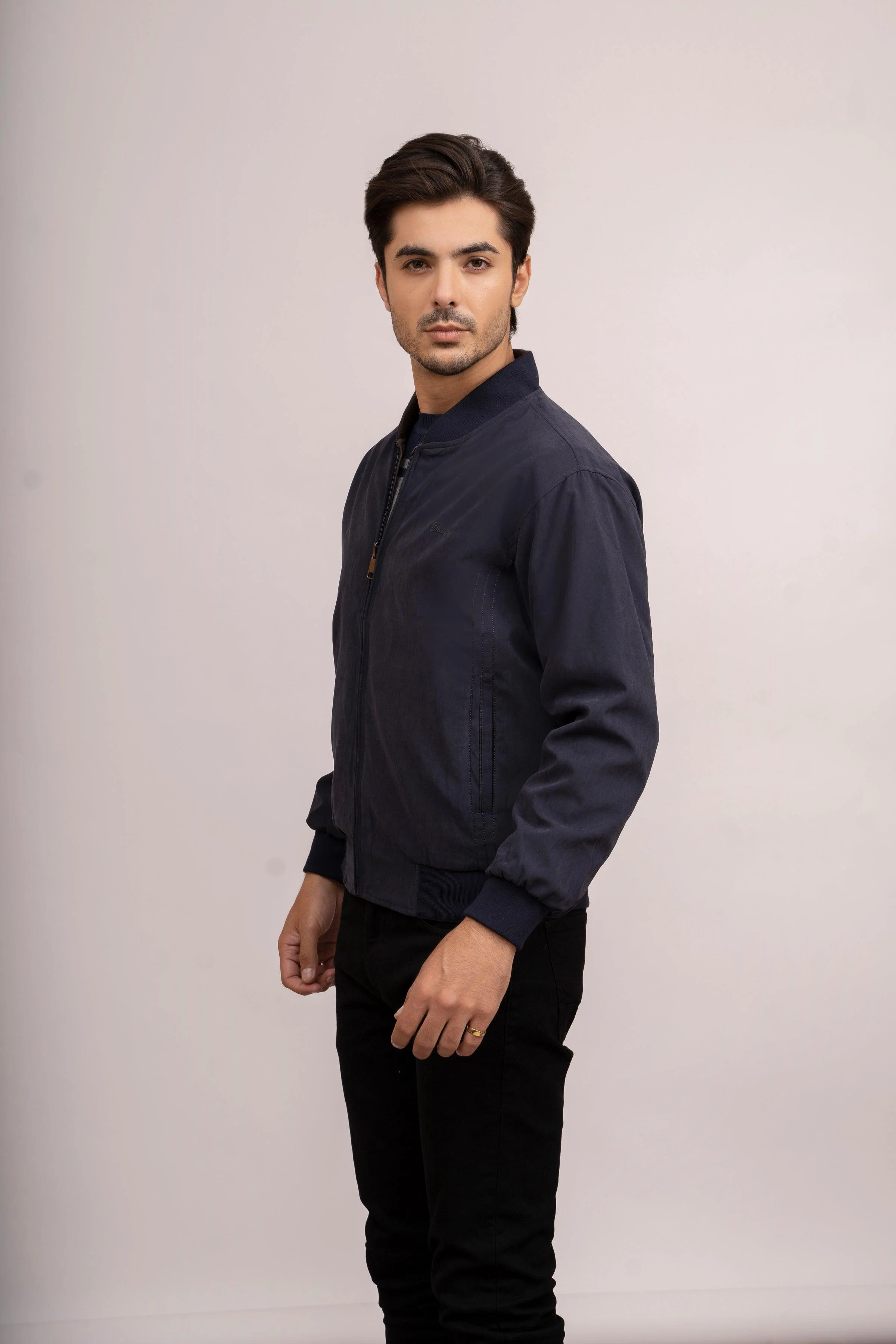 REVERSIBLE JACKET F/S  NAVY BROWN - Image 2