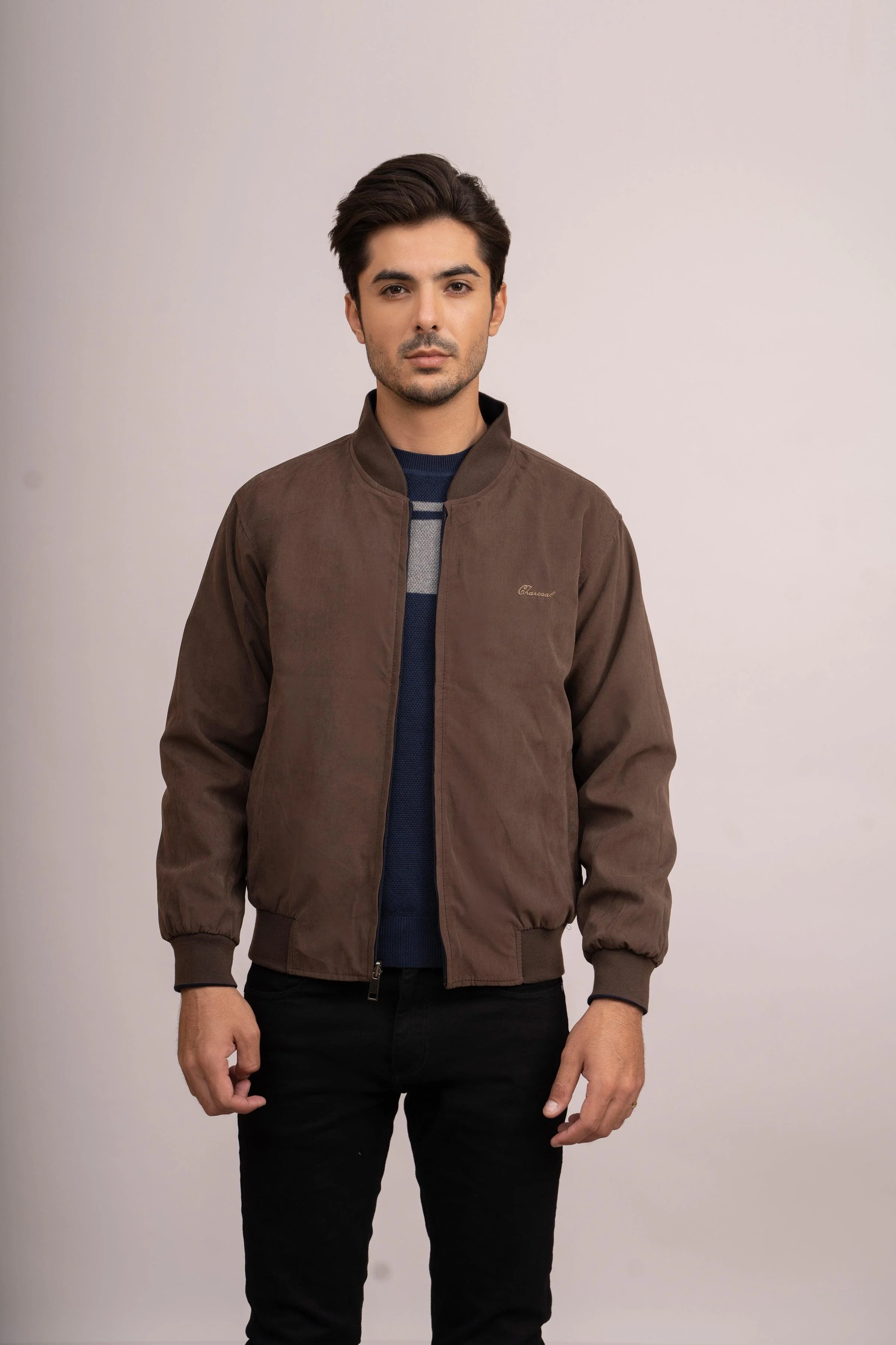REVERSIBLE JACKET F/S  NAVY BROWN - Image 5