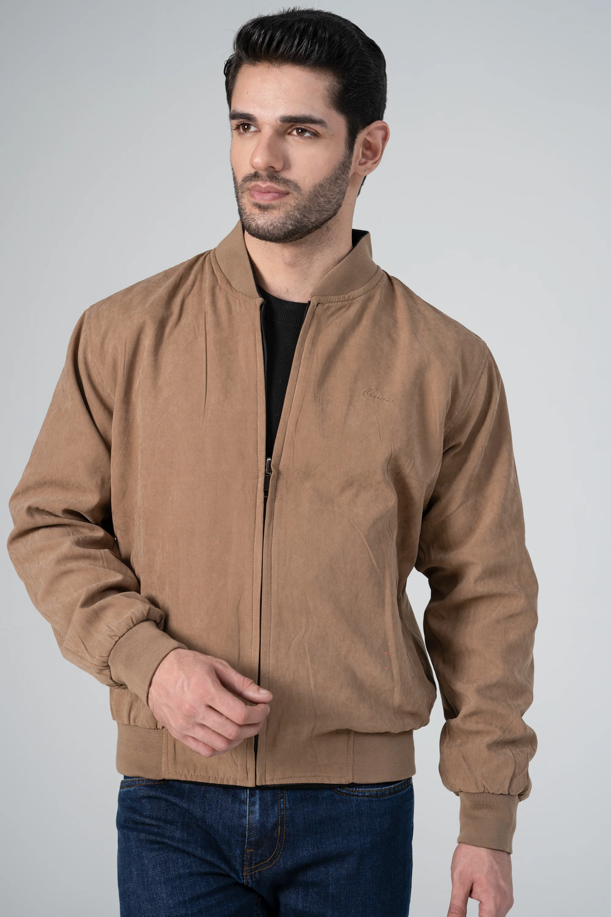 REVERSIBLE JACKET FULL SLEEVE BLACK KHAKI - Image 2