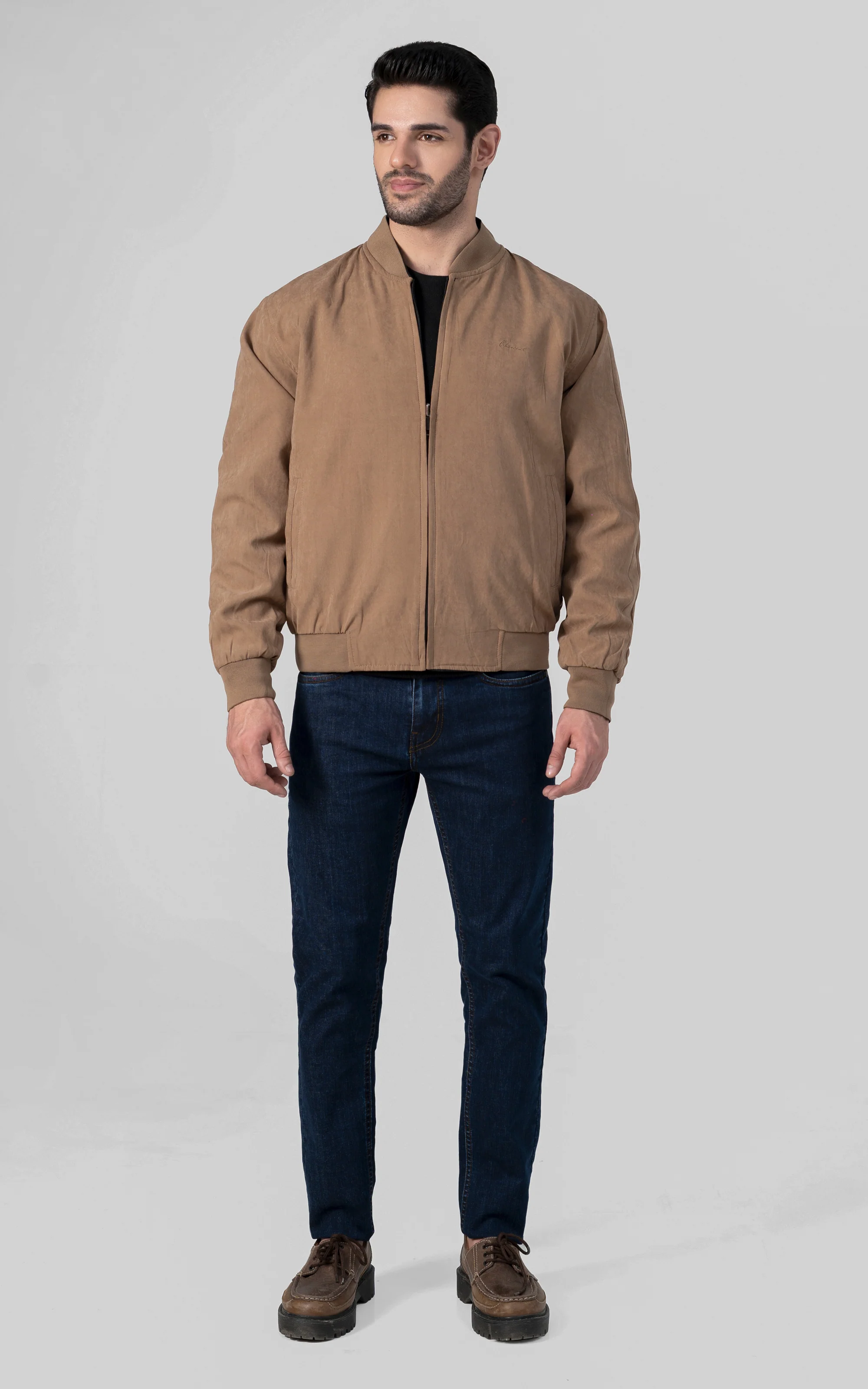 REVERSIBLE JACKET FULL SLEEVE BLACK KHAKI - Image 3