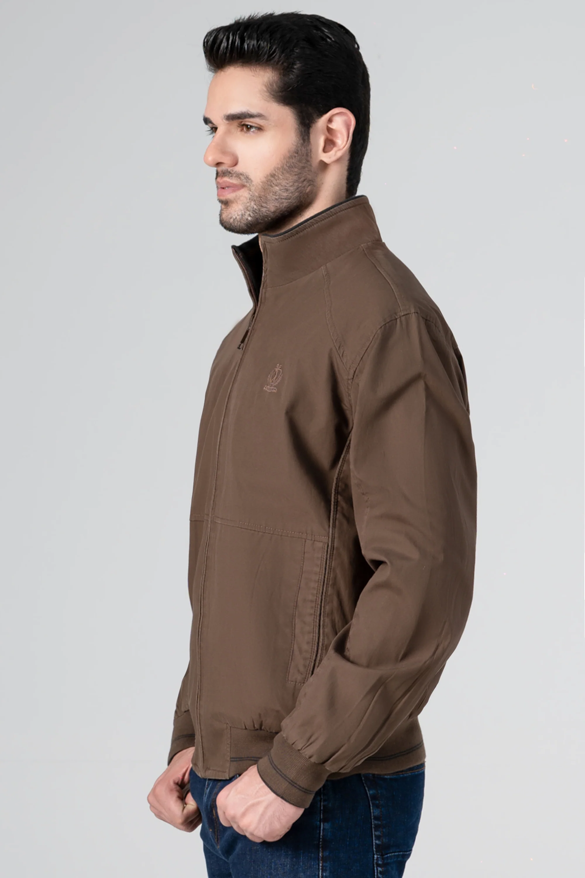 REVERSIBLE TIPPING JACKET FULL SLEEVE BROWN BLACK - Image 2