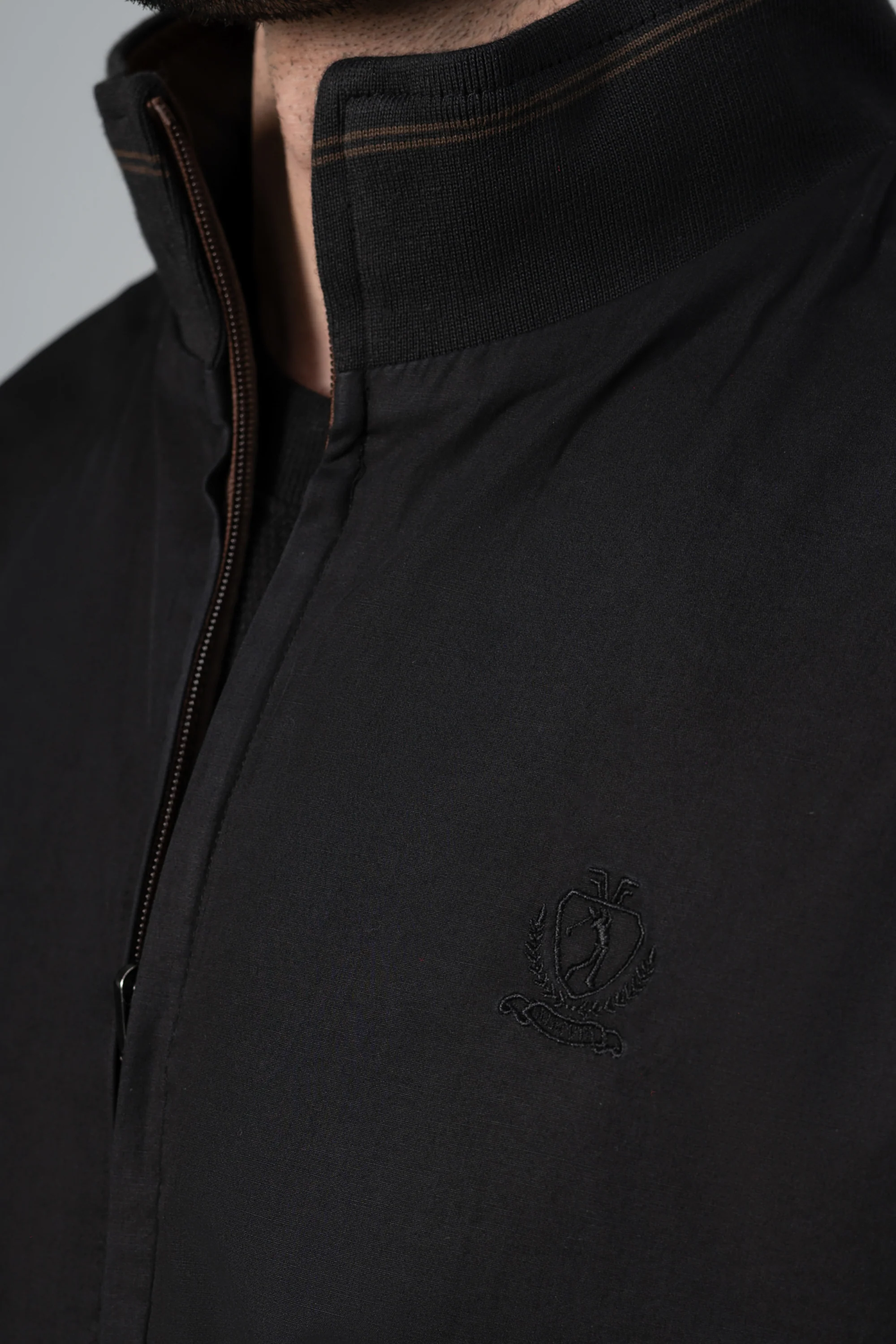 REVERSIBLE TIPPING JACKET FULL SLEEVE BROWN BLACK - Image 4