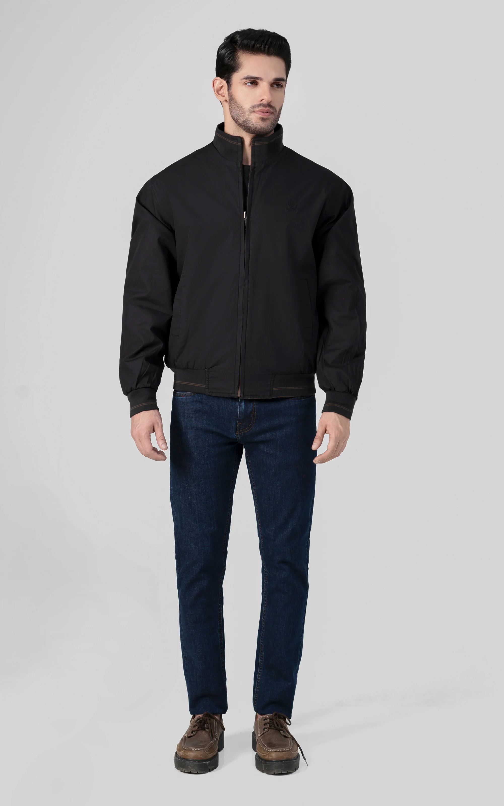 REVERSIBLE TIPPING JACKET FULL SLEEVE BROWN BLACK - Image 5
