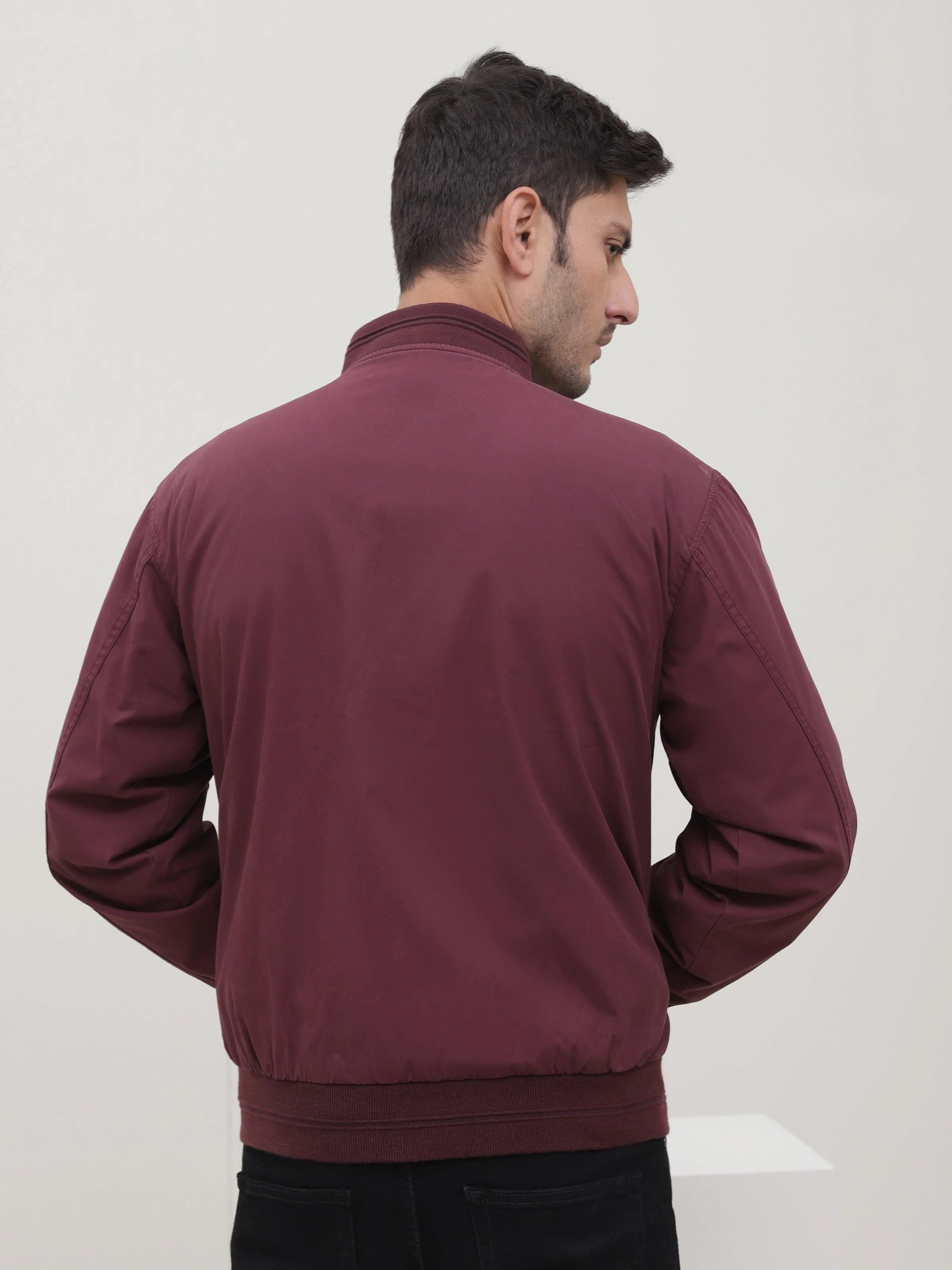 REVERSIBLE JACKET FULL SLEEVE MAROON - Image 4