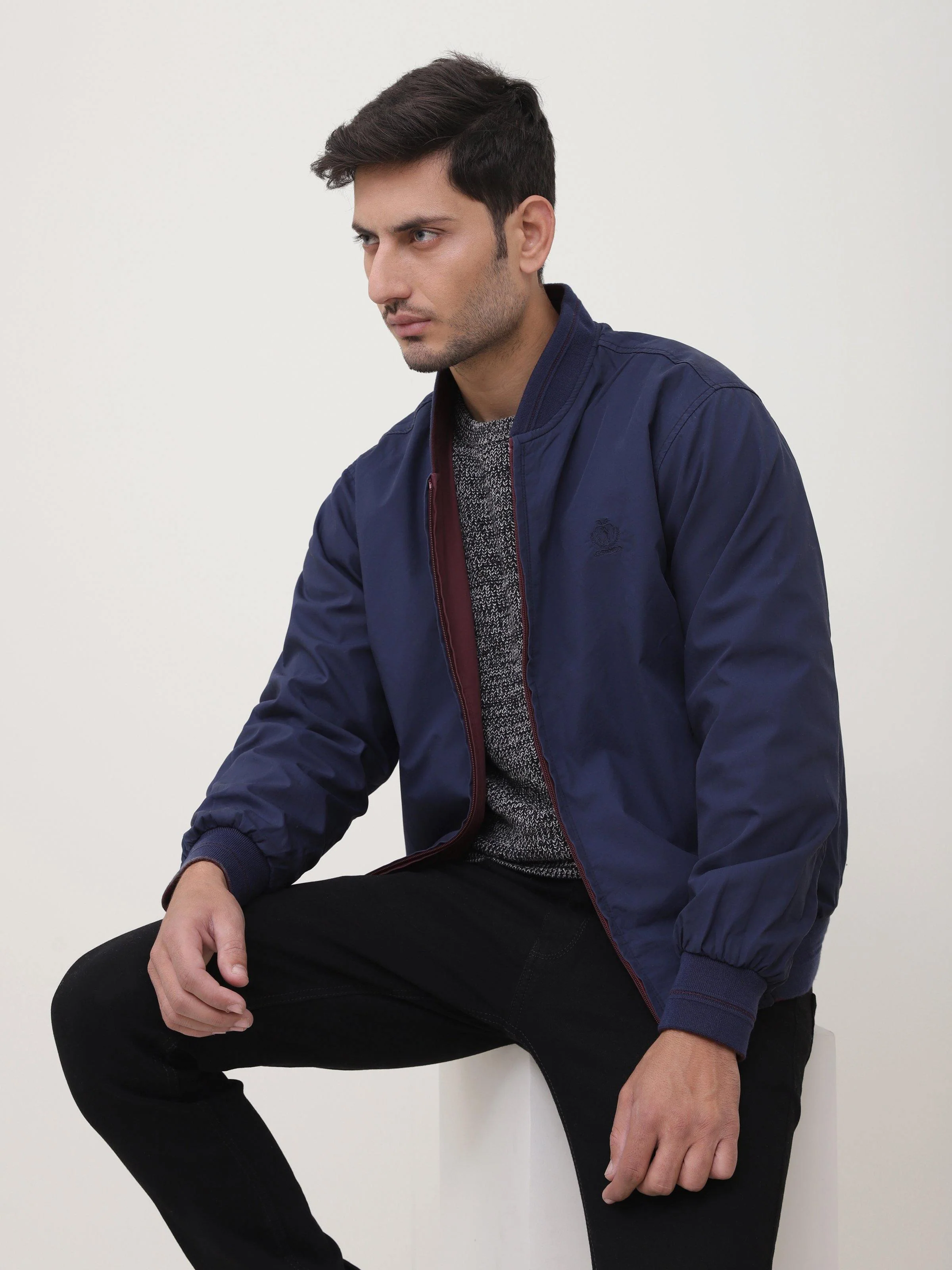 REVERSIBLE JACKET FULL SLEEVE MAROON - Image 6