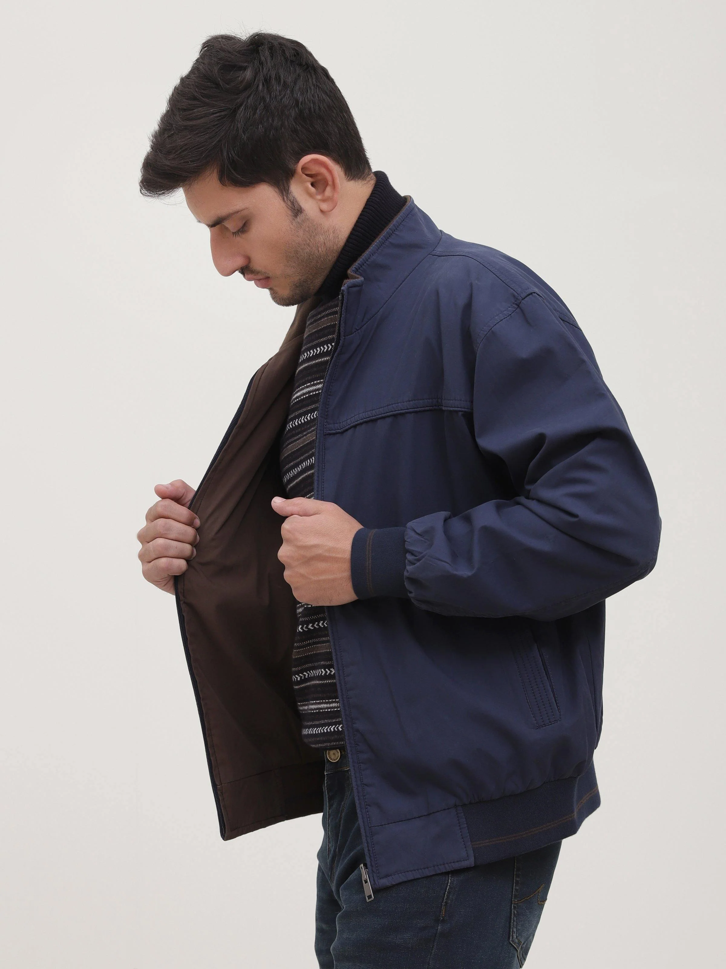 REVERSIBLE JACKET FULL SLEEVE NAVY - Image 2