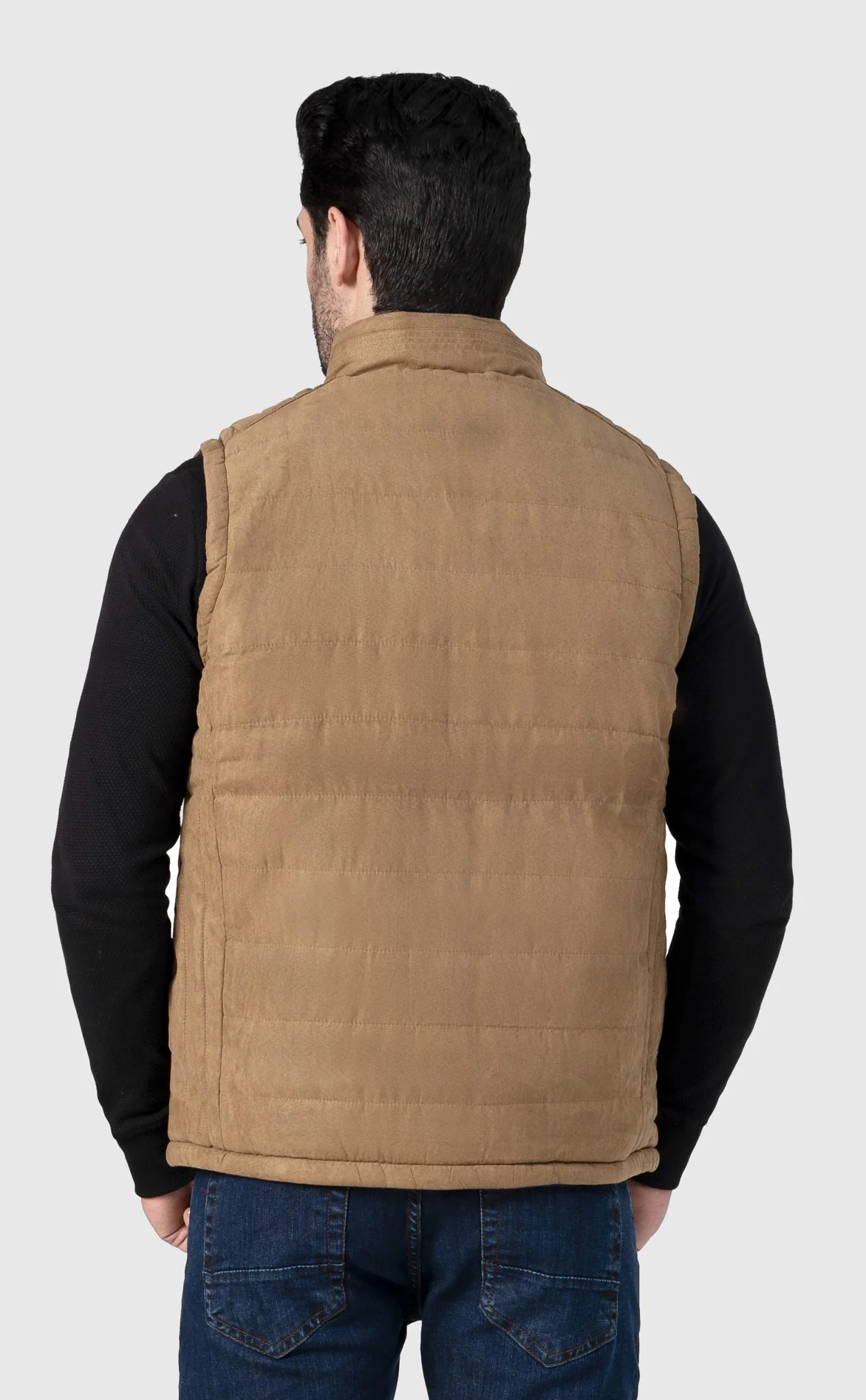 Reversible Suede Jacket KHAKI NAVY - Image 5