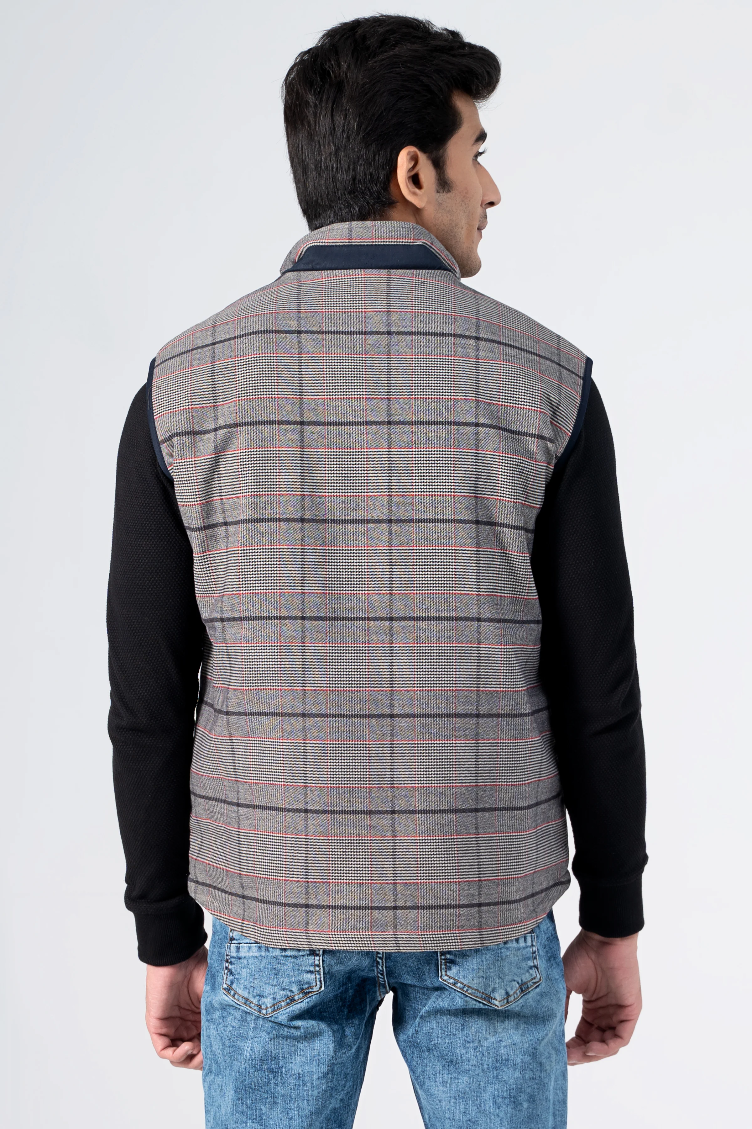 Reversible Quilted Jacket Khaki Blue - Image 4