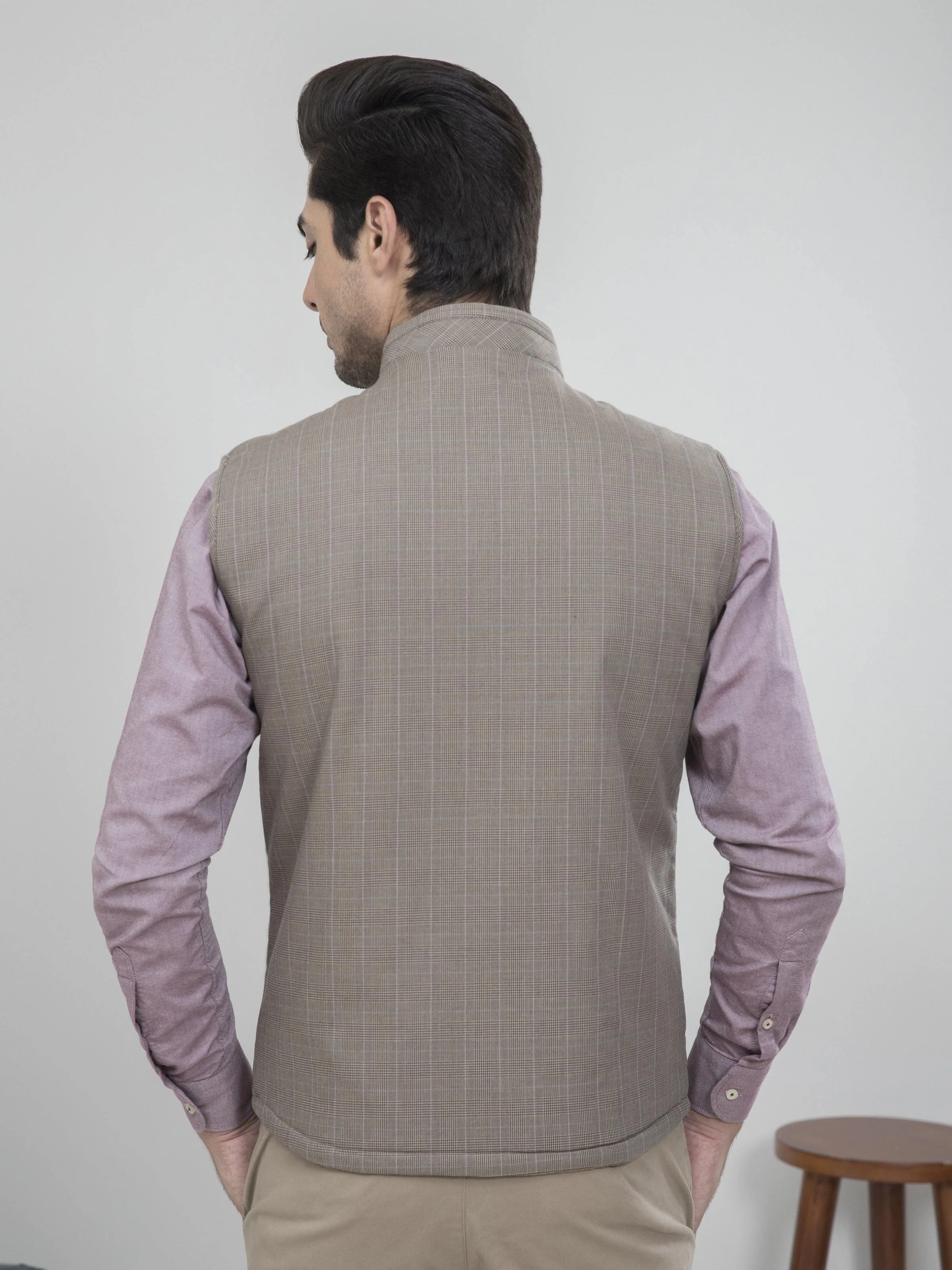 REVERSIBLE SLEEVELESS KHAKI GREY - Image 2