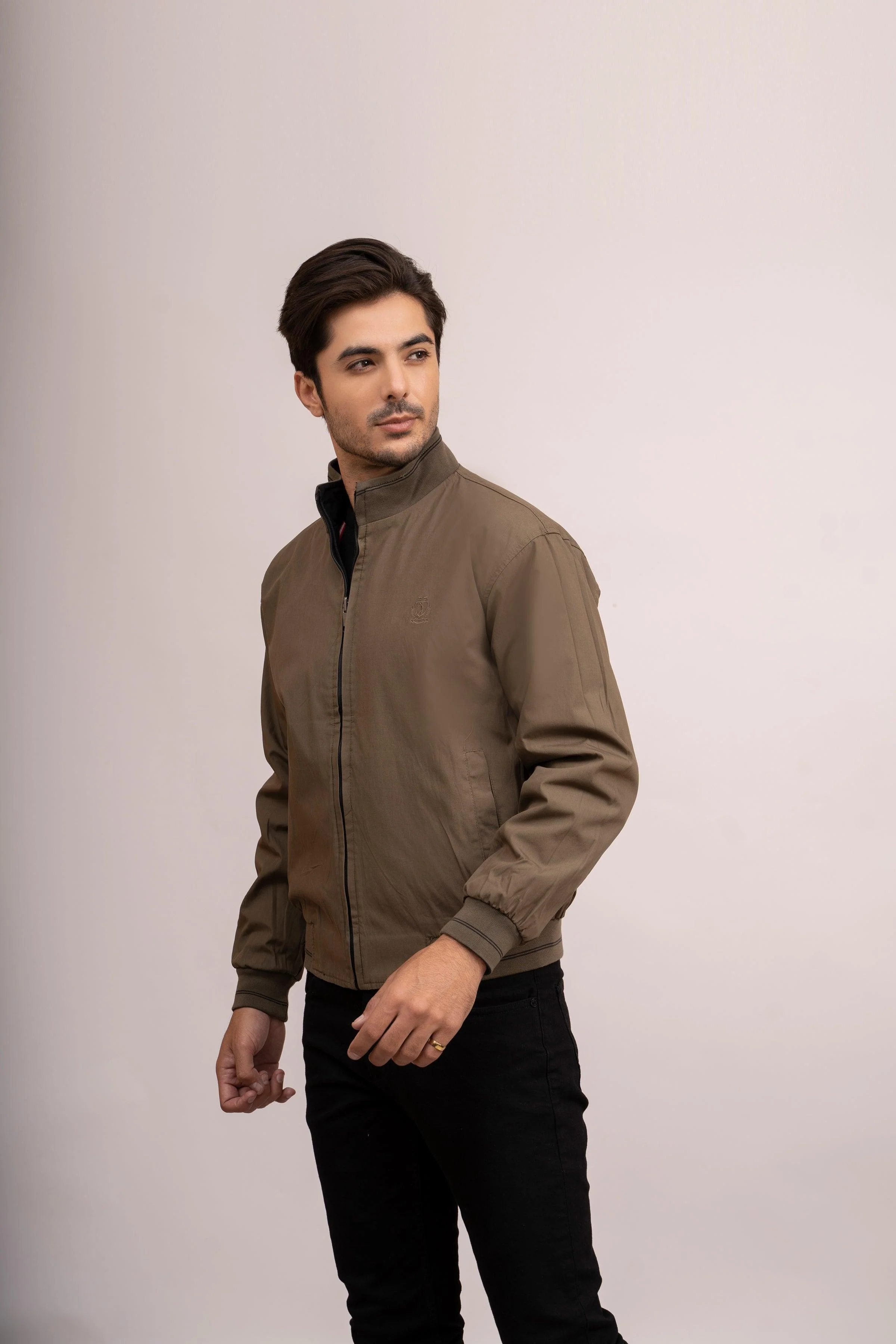 REVESIBLE JACKET F/S BLACK GREEN