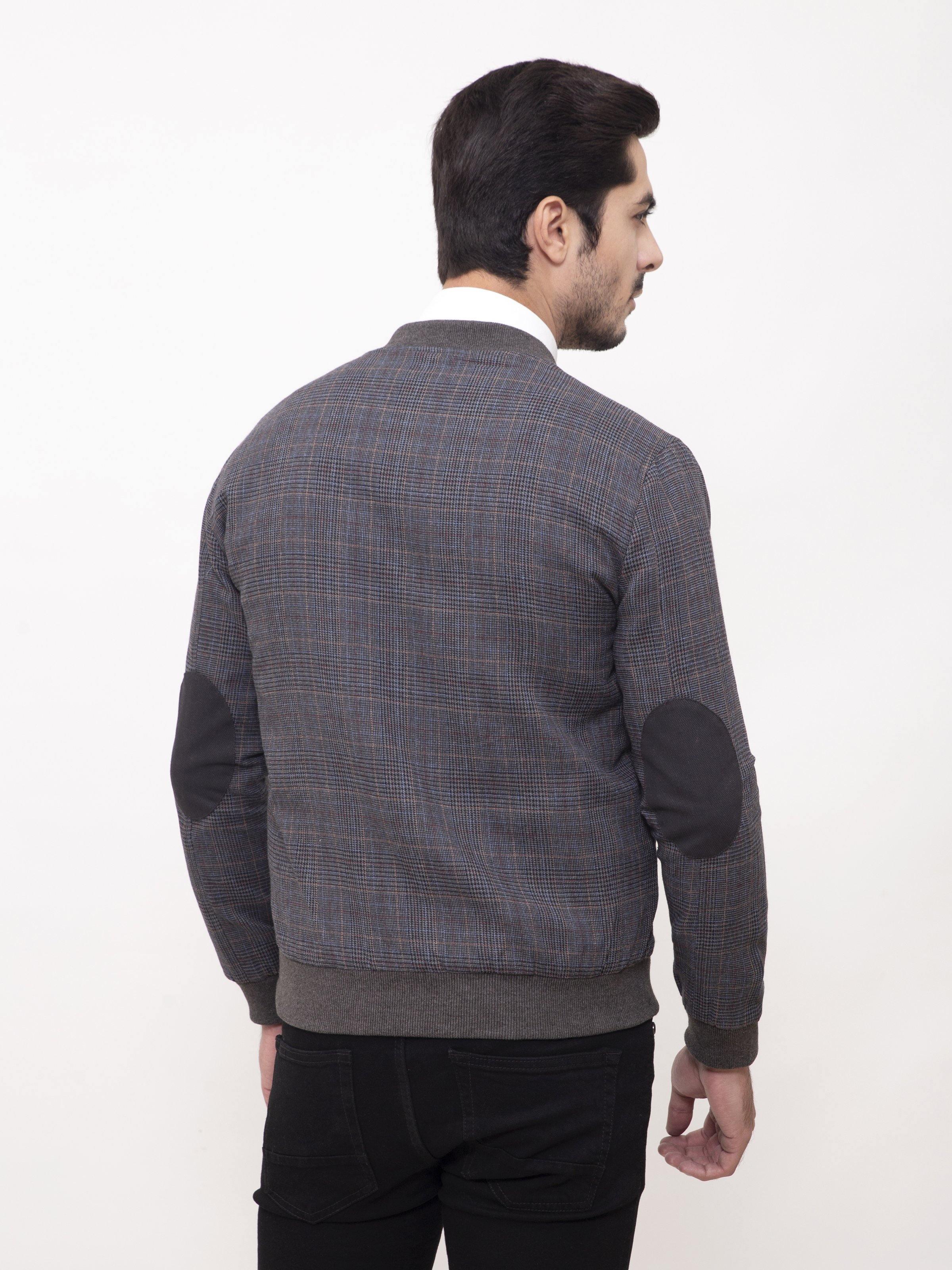 RIB BAN JACKET FULL SLEEVE GREY BLACK - Image 5