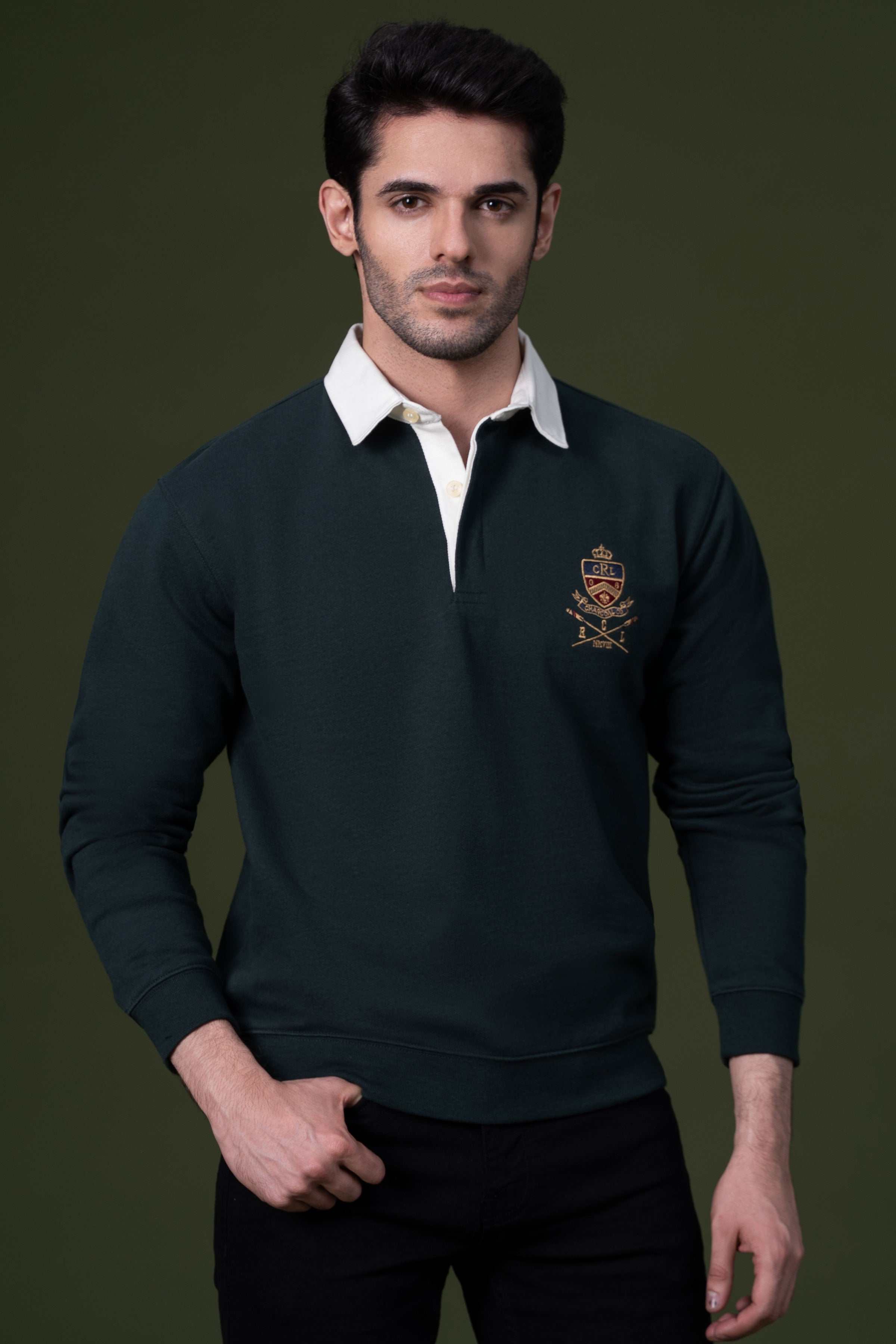RUGBY POLO SHIRT GREEN - Image 2