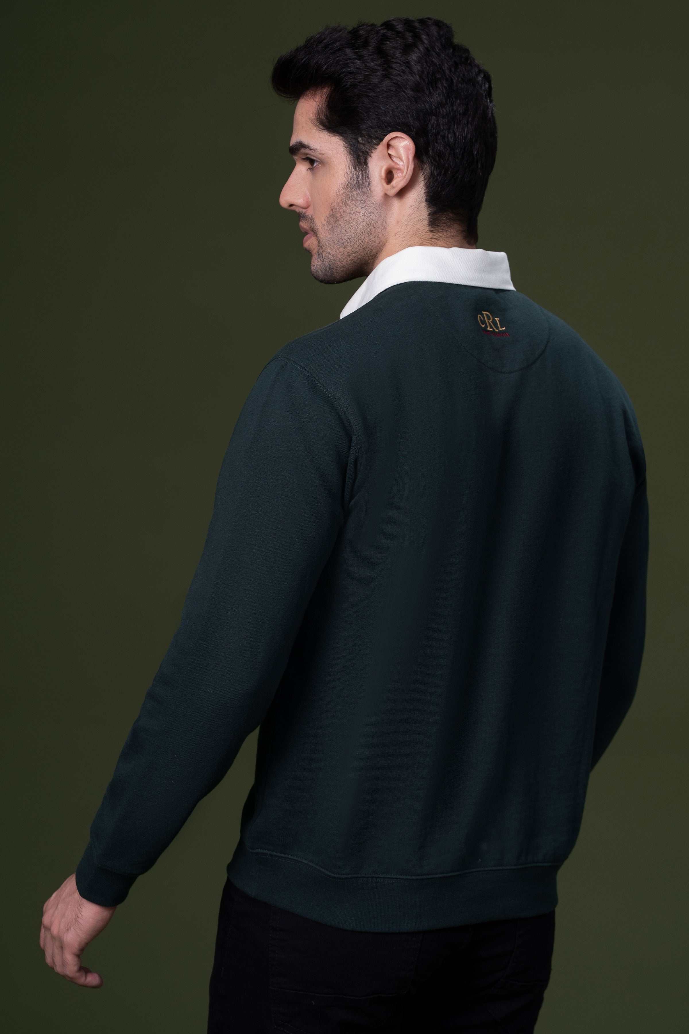RUGBY POLO SHIRT GREEN - Image 3