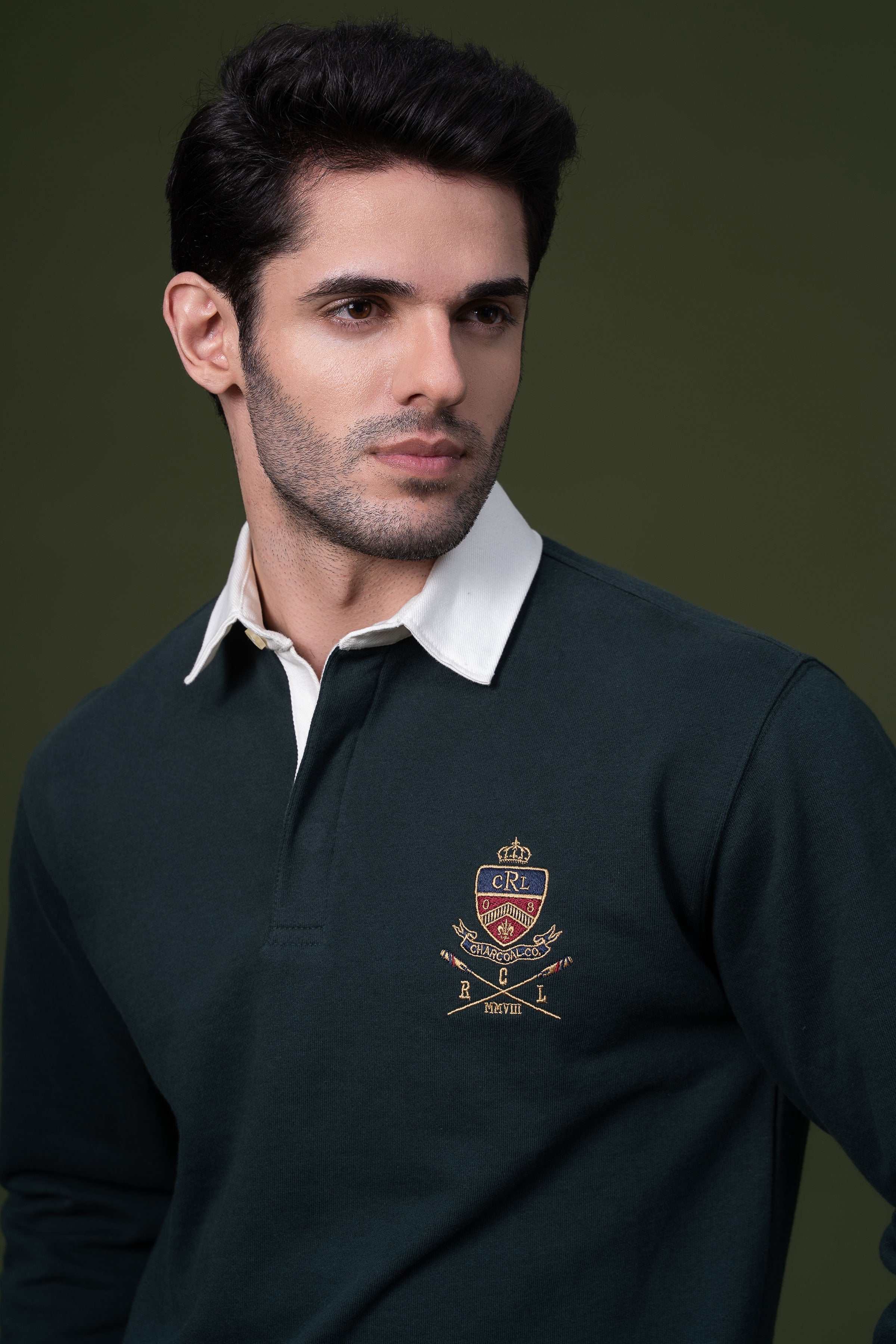 RUGBY POLO SHIRT GREEN - Image 5