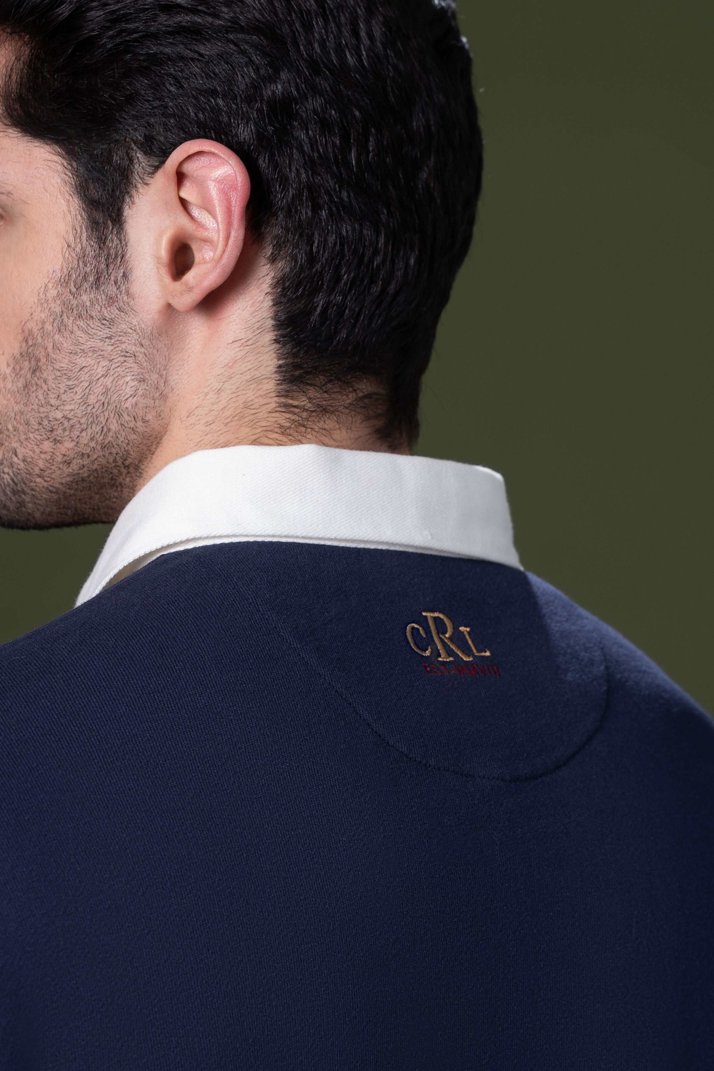 RUGBY POLO SHIRT NAVY - Image 5