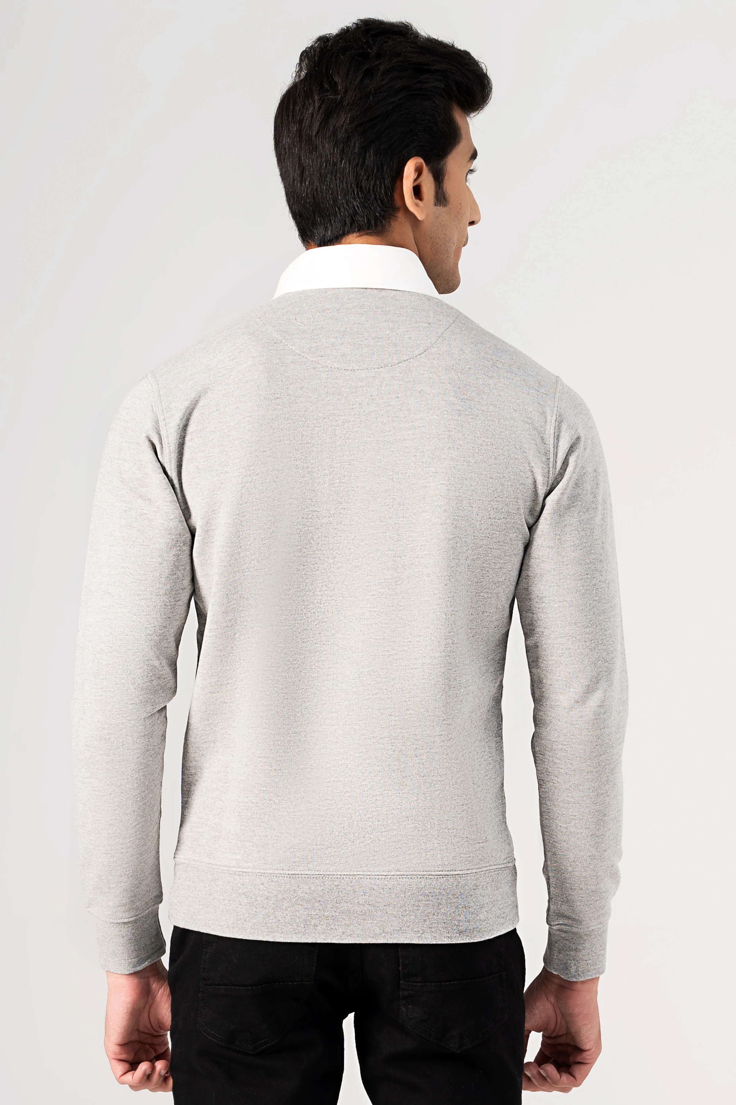 RUGBY  SWEAT SHIRT HEATHER GREY - Image 4