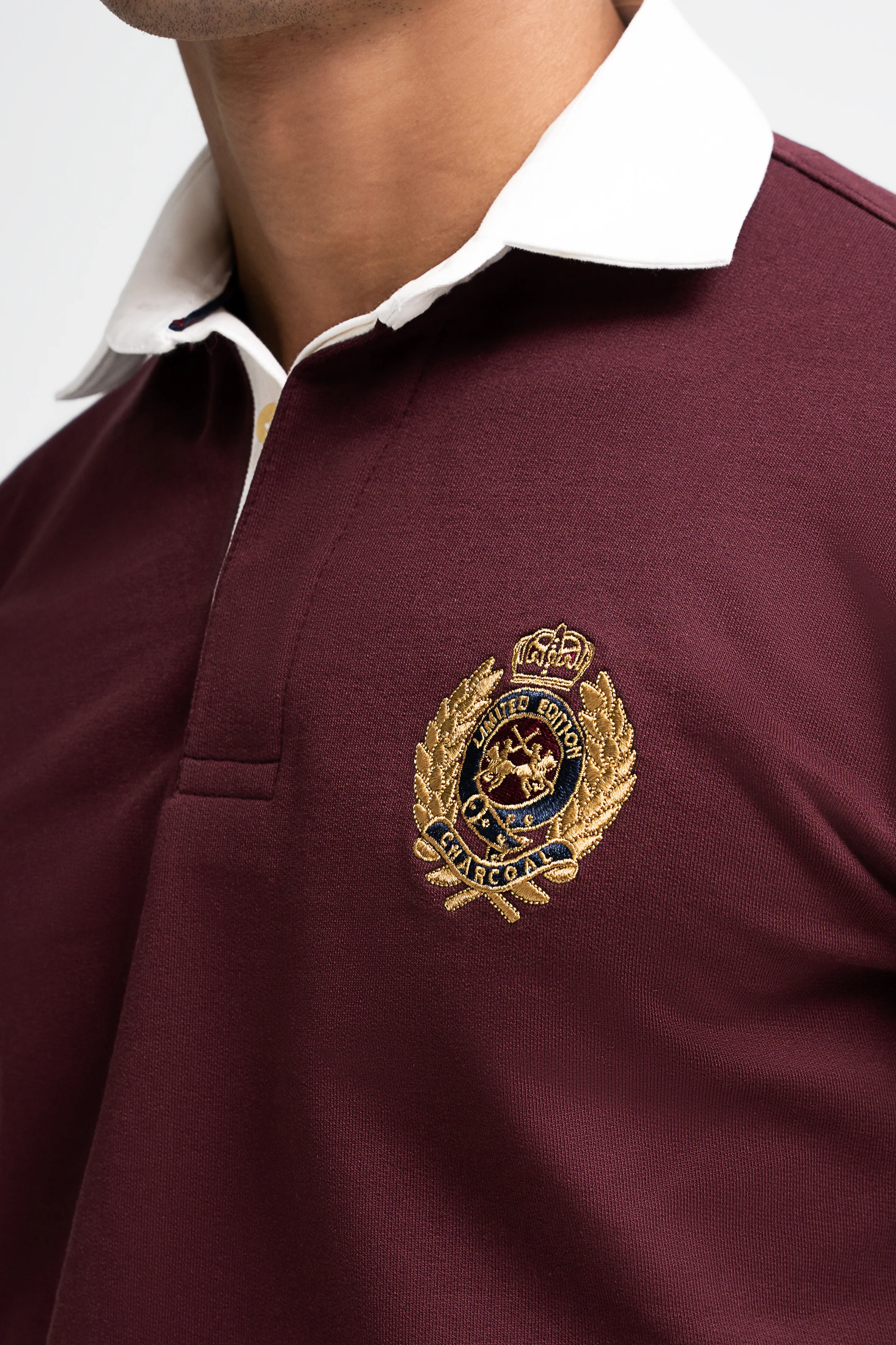 RUGBY SWEAT SHIRT MAROON - Image 5