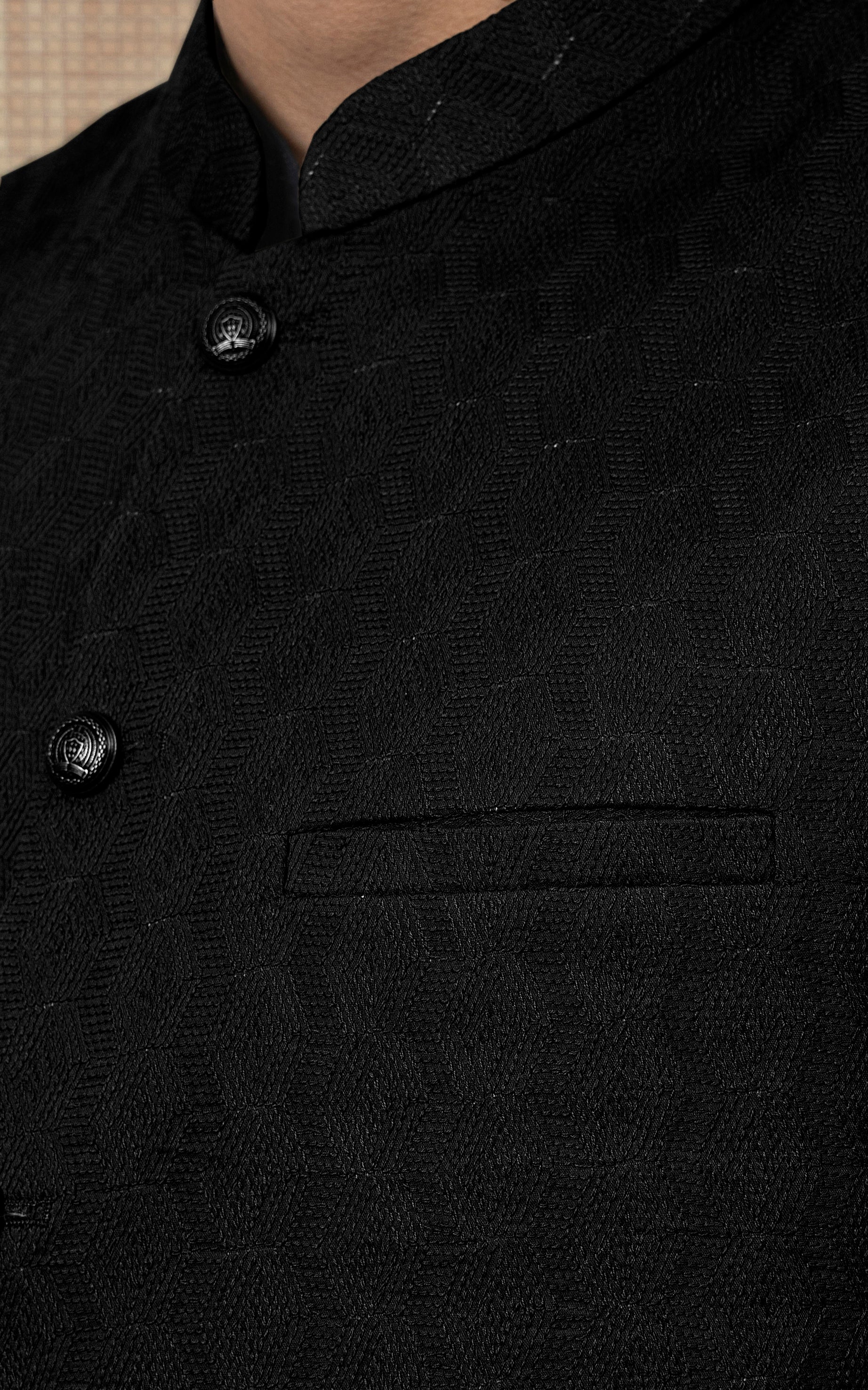 SCHIFFLI EMBROIDERED W/C -SIGNATURE COLLECTION BLACK - Image 2