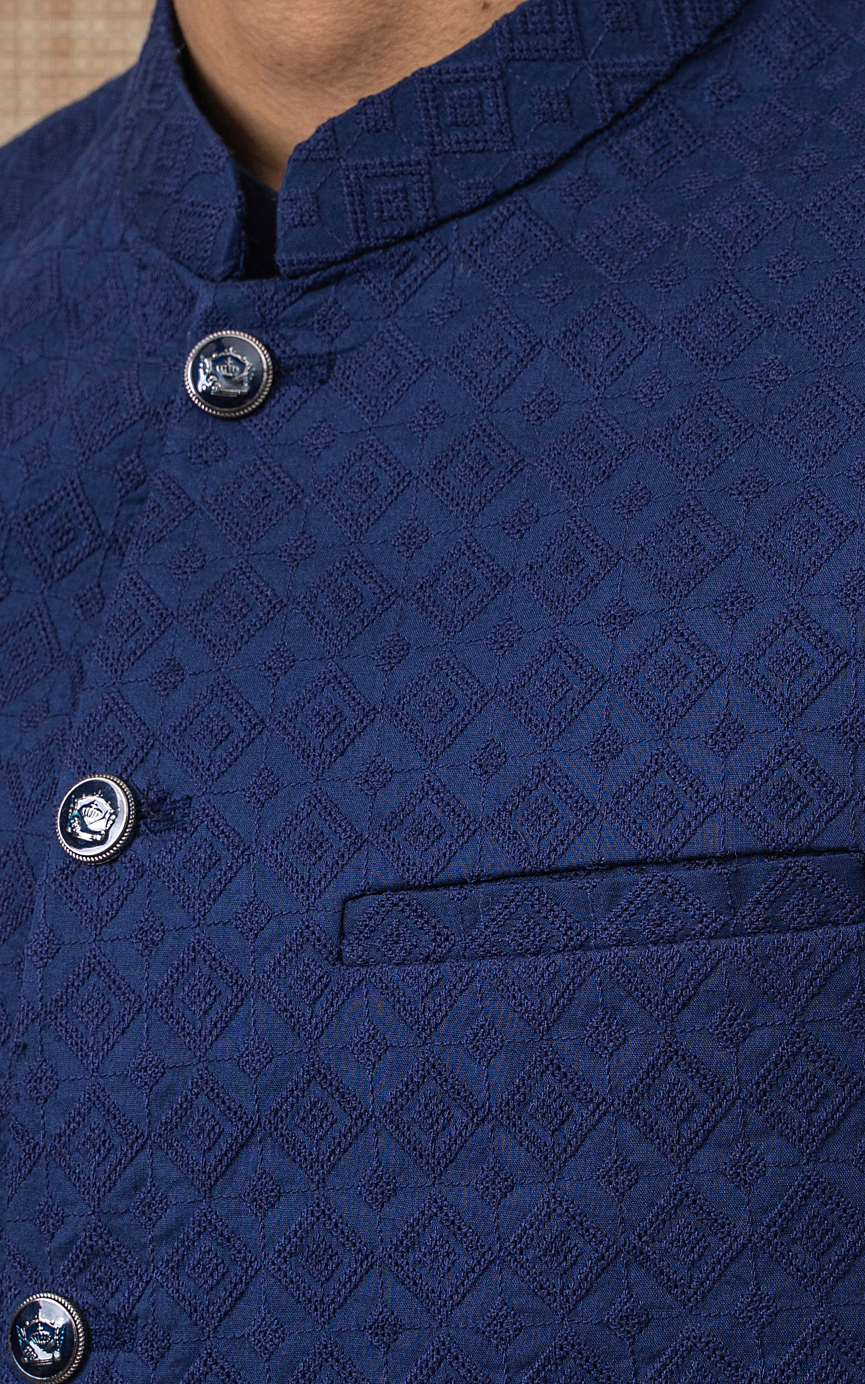 SCHIFFLI EMBROIDERED W/C -SIGNATURE COLLECTION BLUE - Image 2
