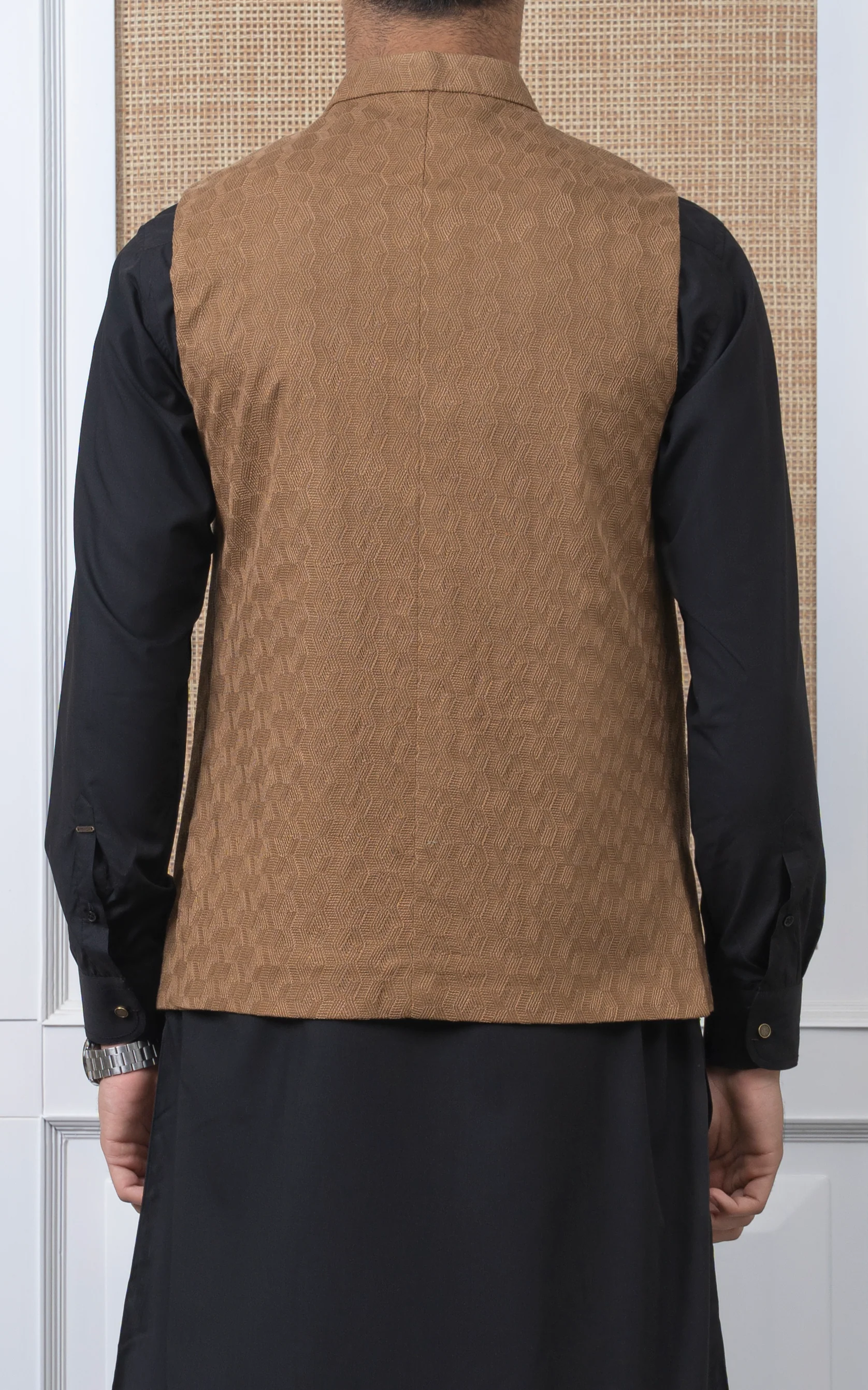 SCHIFFLI EMBROIDERED W/C -SIGNATURE COLLECTION MUSTARD - Image 4