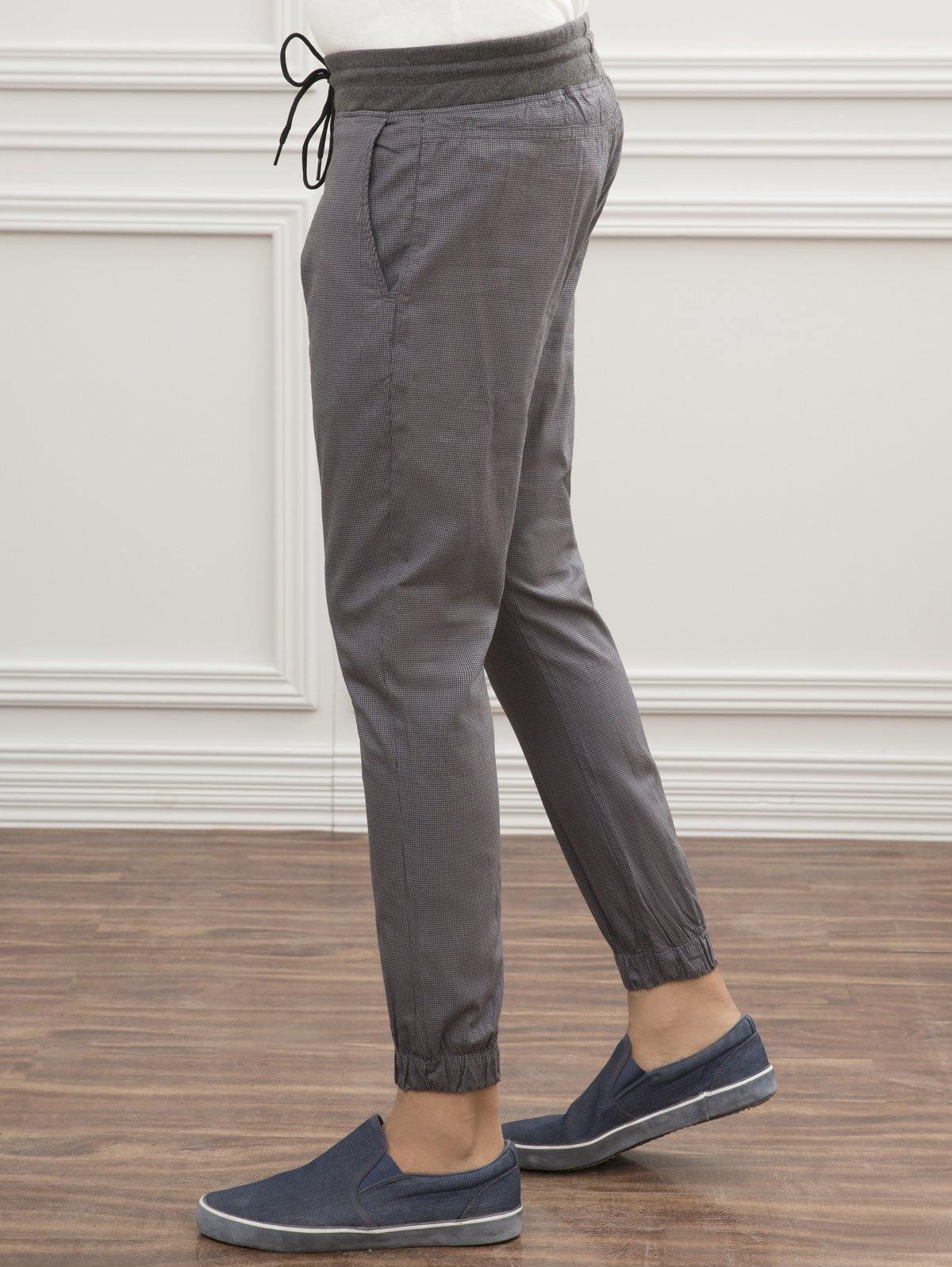 SELF CHECK SLIM FIT TROUSER GREY BLACK