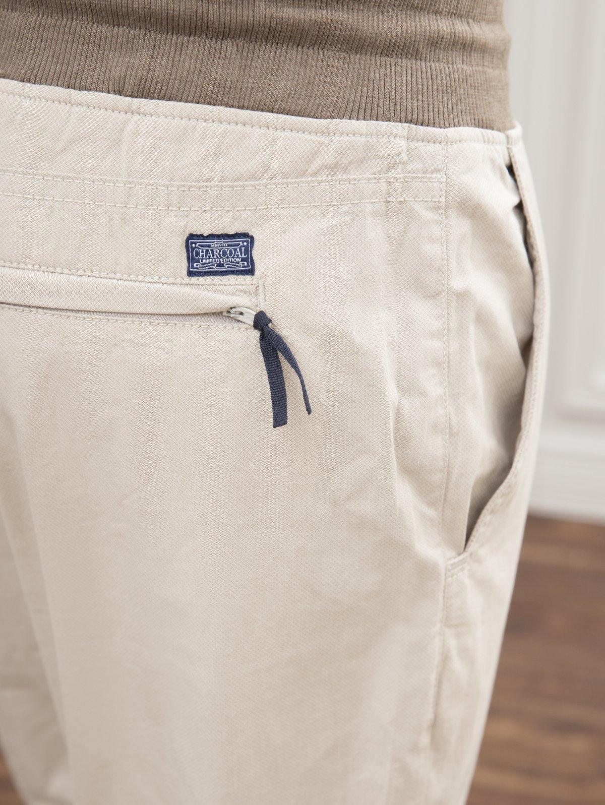 SELF CHECK SLIM FIT TROUSER LIGHT KHAKI - Image 4