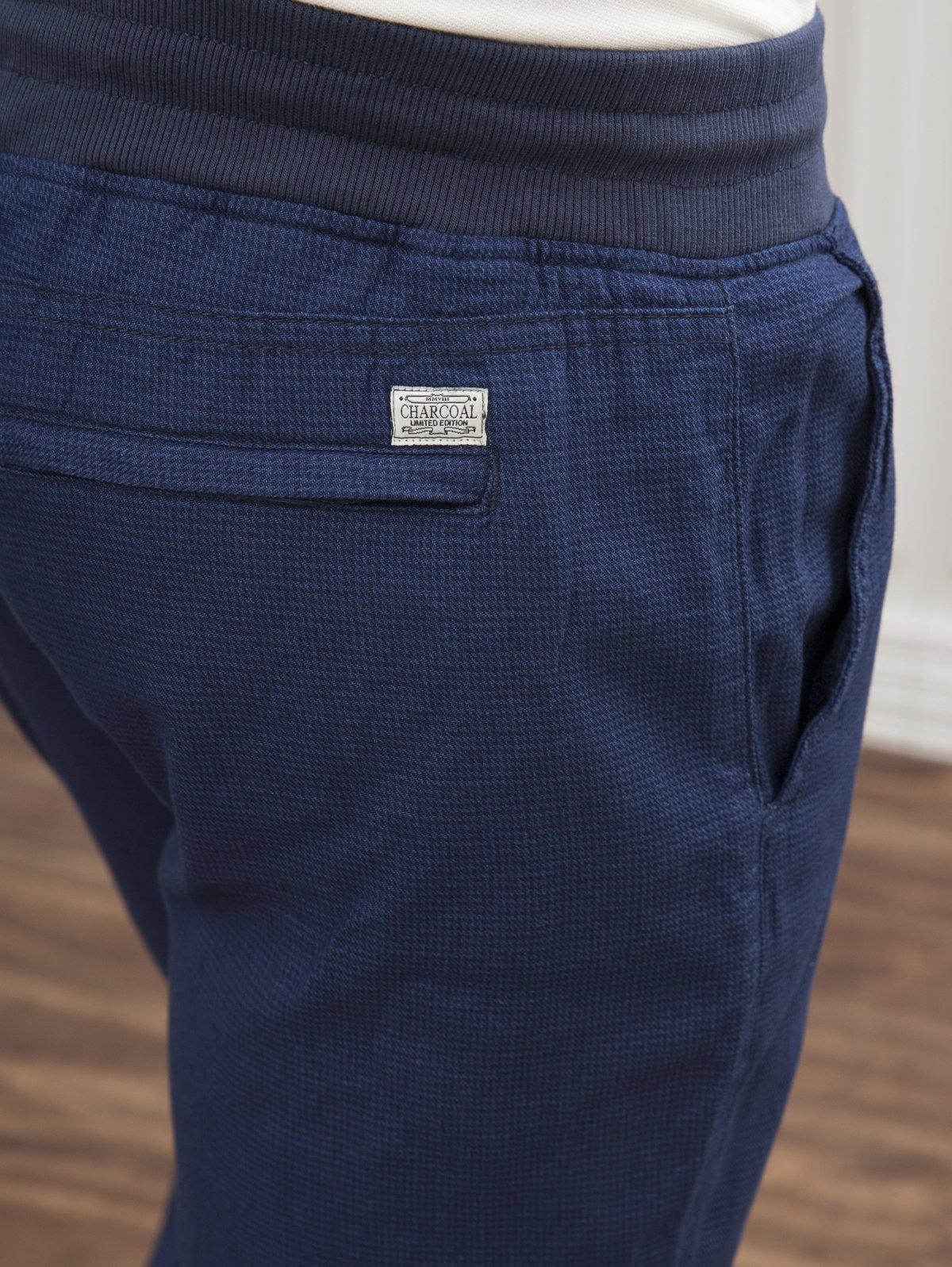 SELF CHECK SLIM FIT TROUSER NAVY BLUE - Image 4