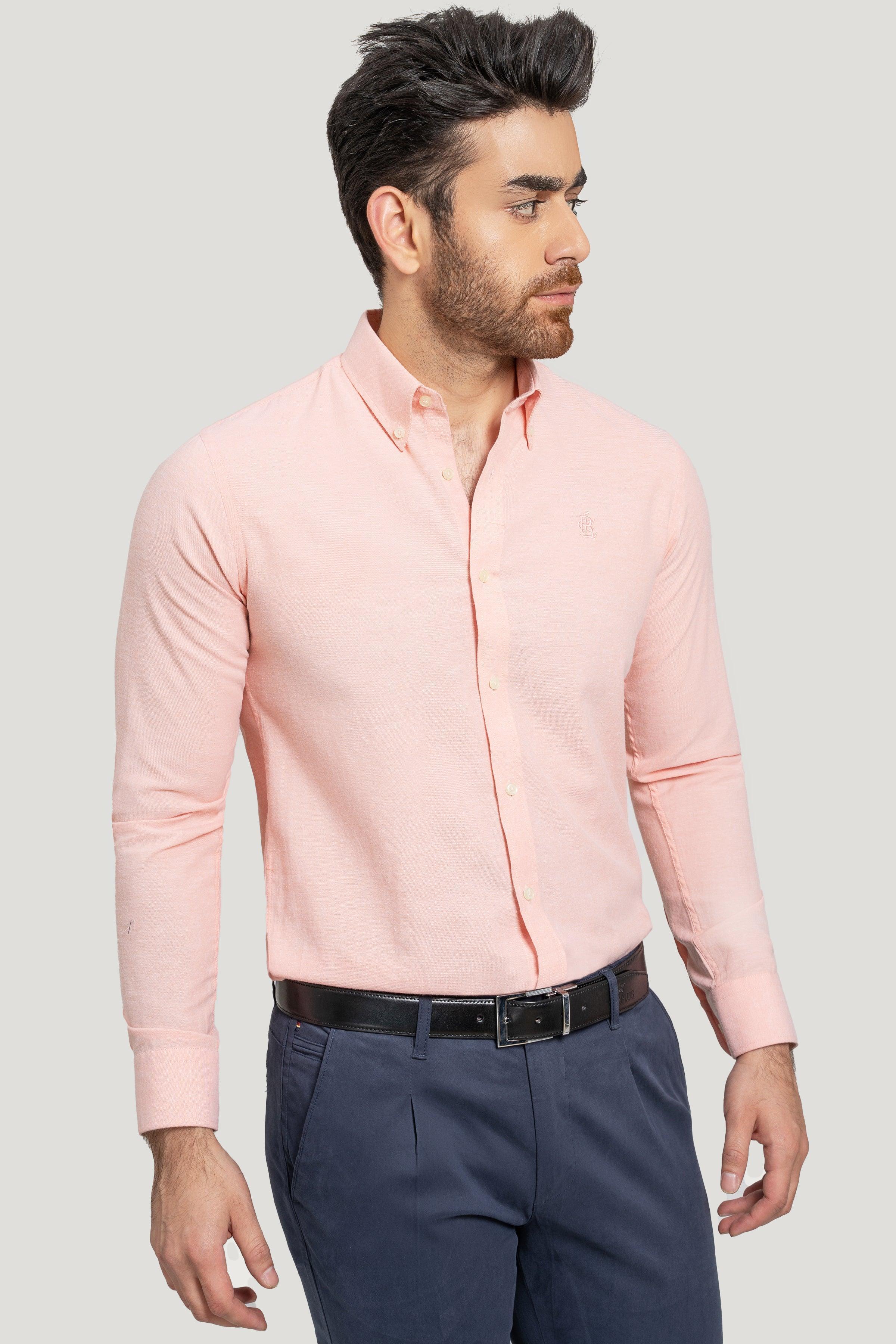 SEMI CASUAL OXFORD PEACH SHIRT
