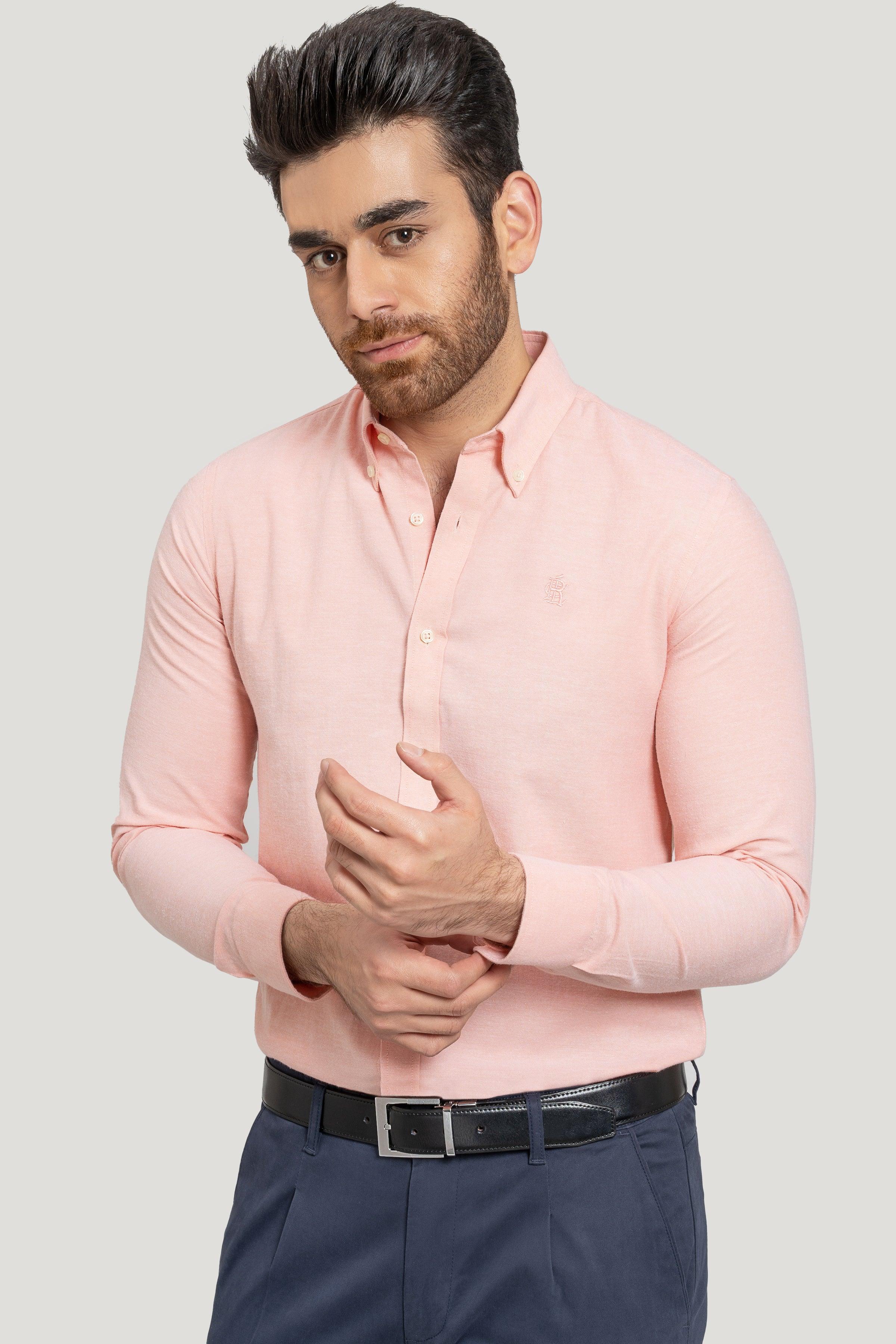 SEMI CASUAL OXFORD PEACH SHIRT - Image 2