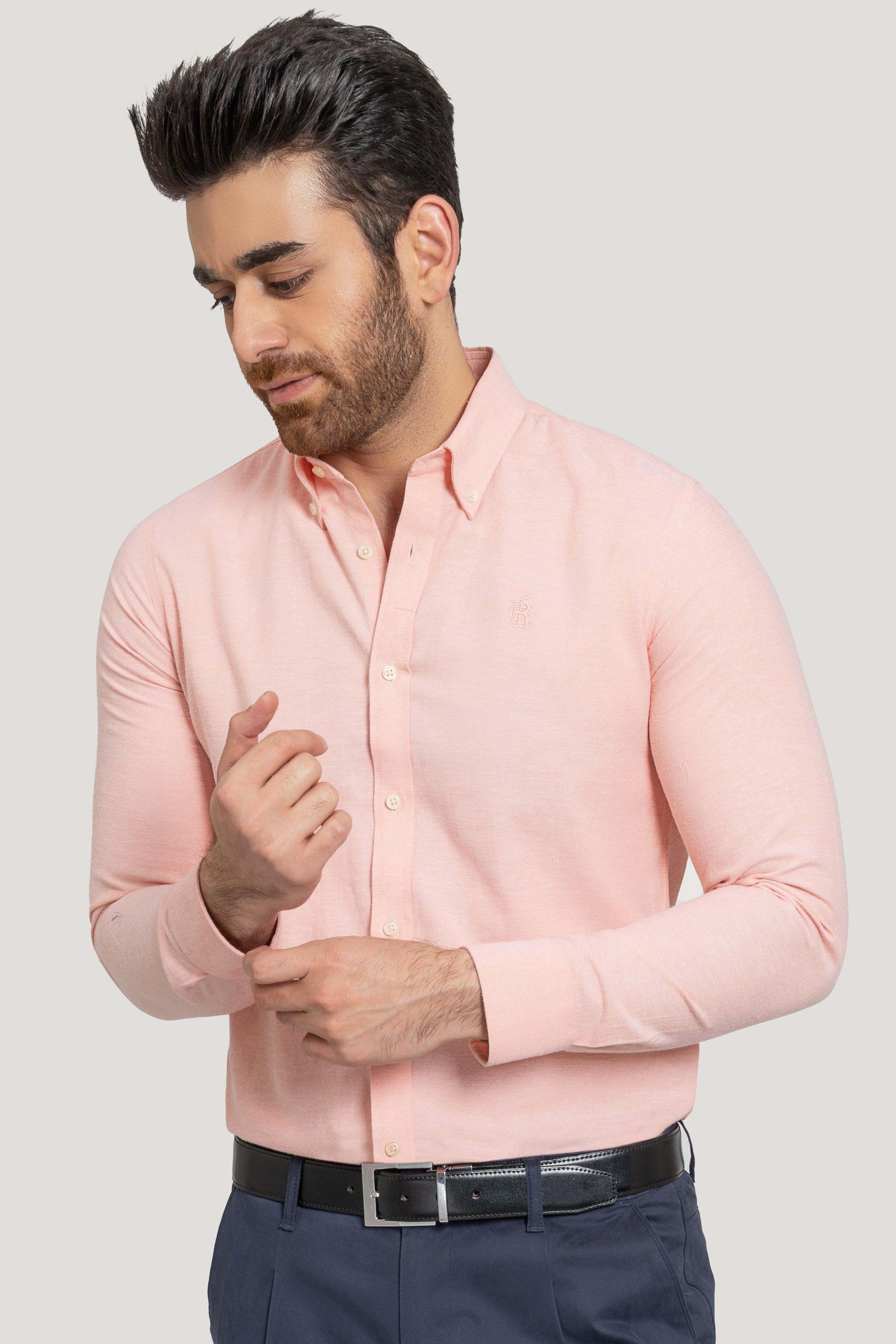 SEMI CASUAL OXFORD PEACH SHIRT - Image 4